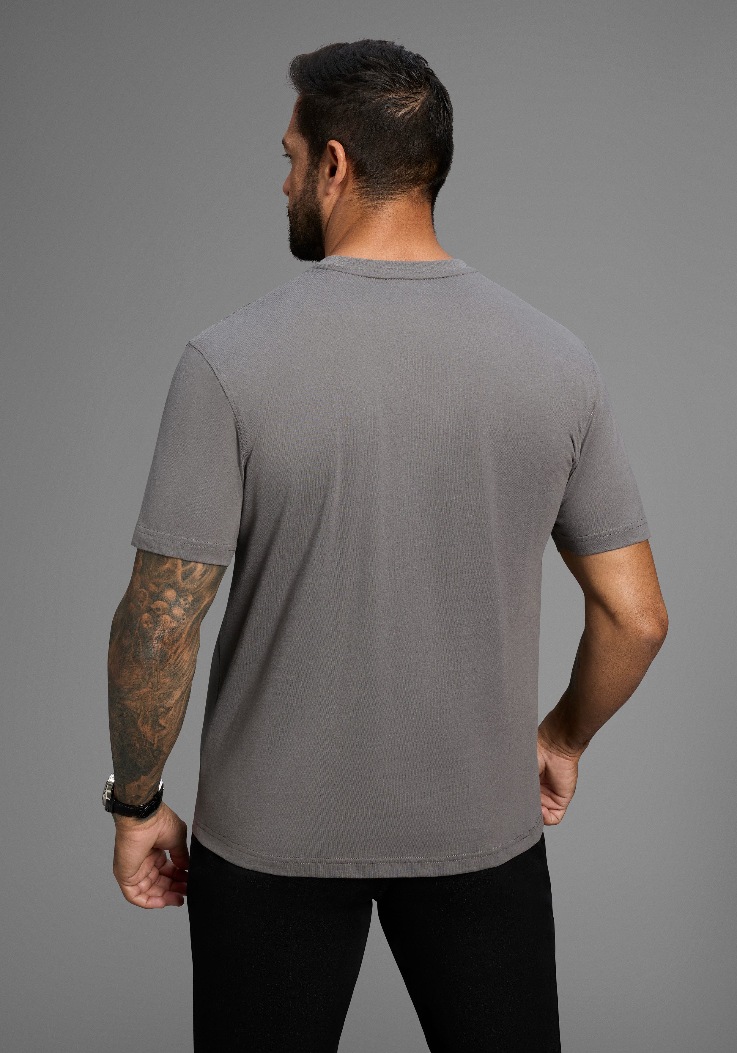 Man's World T-shirt Korte mouwen, met stijlvolle print, ronde hals, van katoen