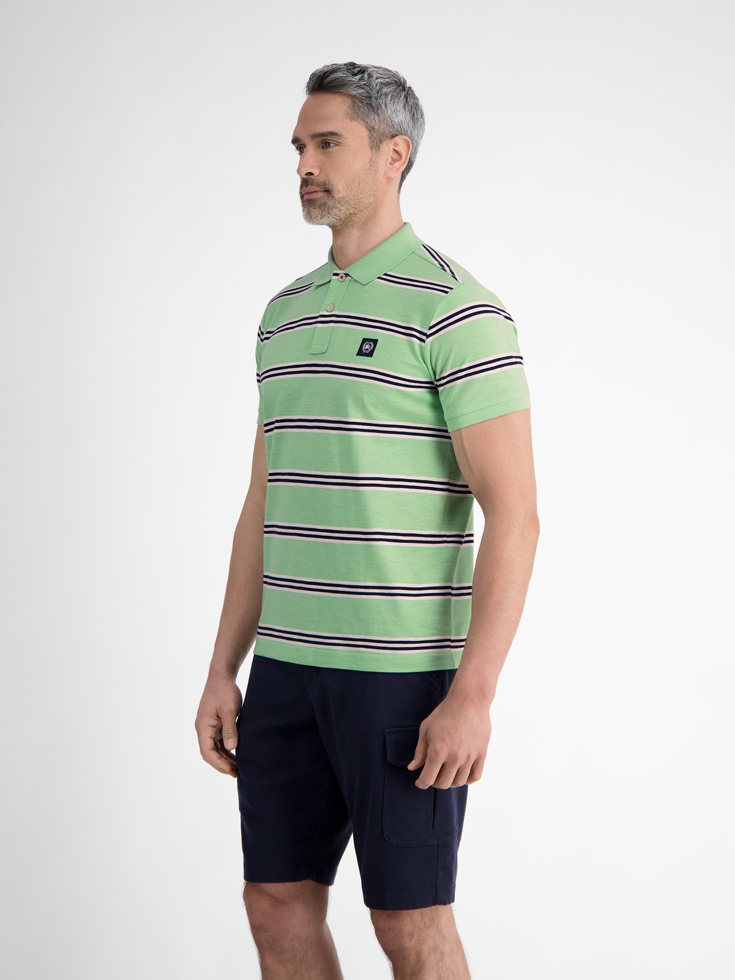 Lerros Poloshirt LERROS heren poloshirt in rugby-look