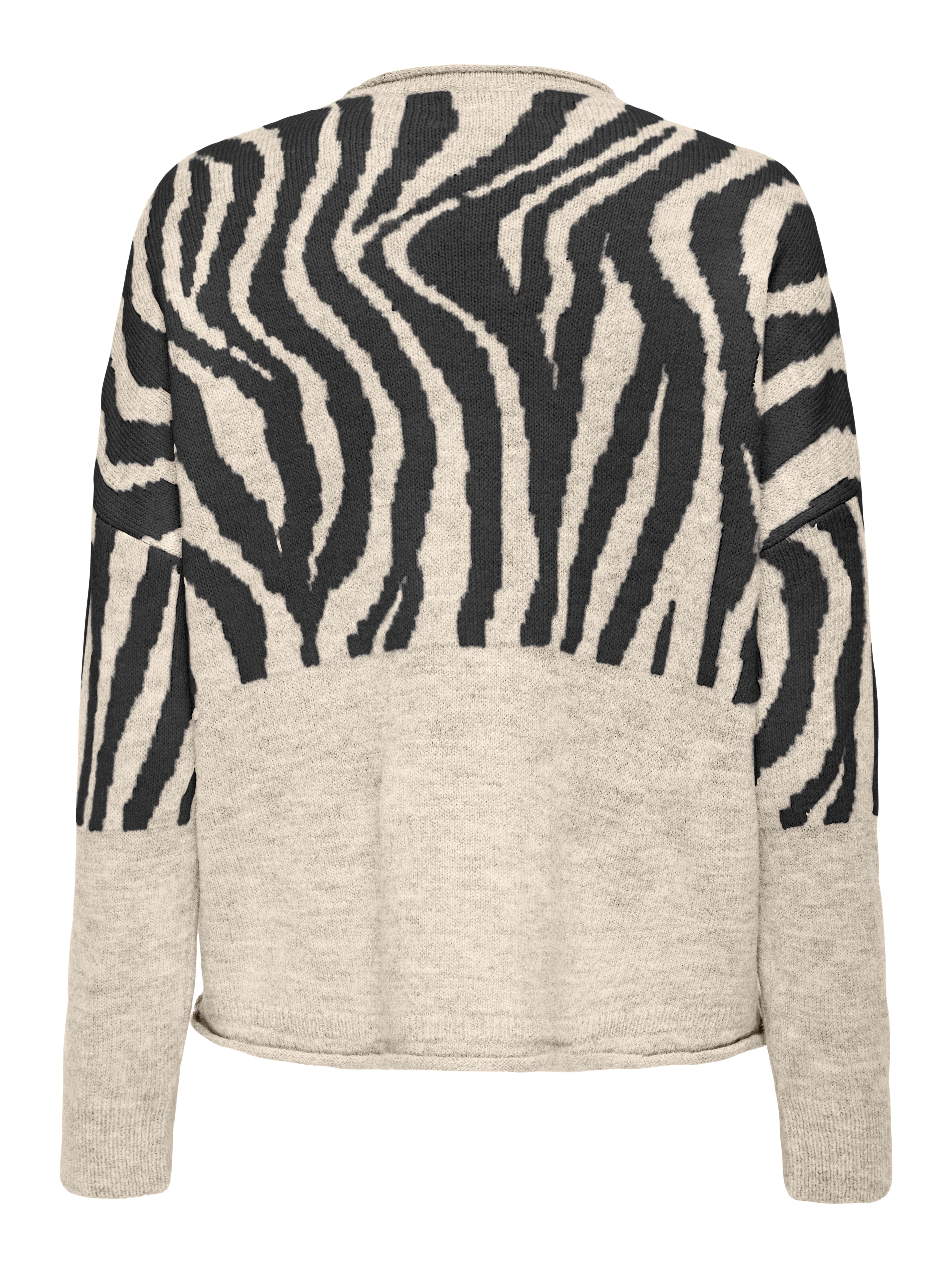 Only Trui met ronde hals ONLJADE ZEBRA LS O-NECK CC KNT