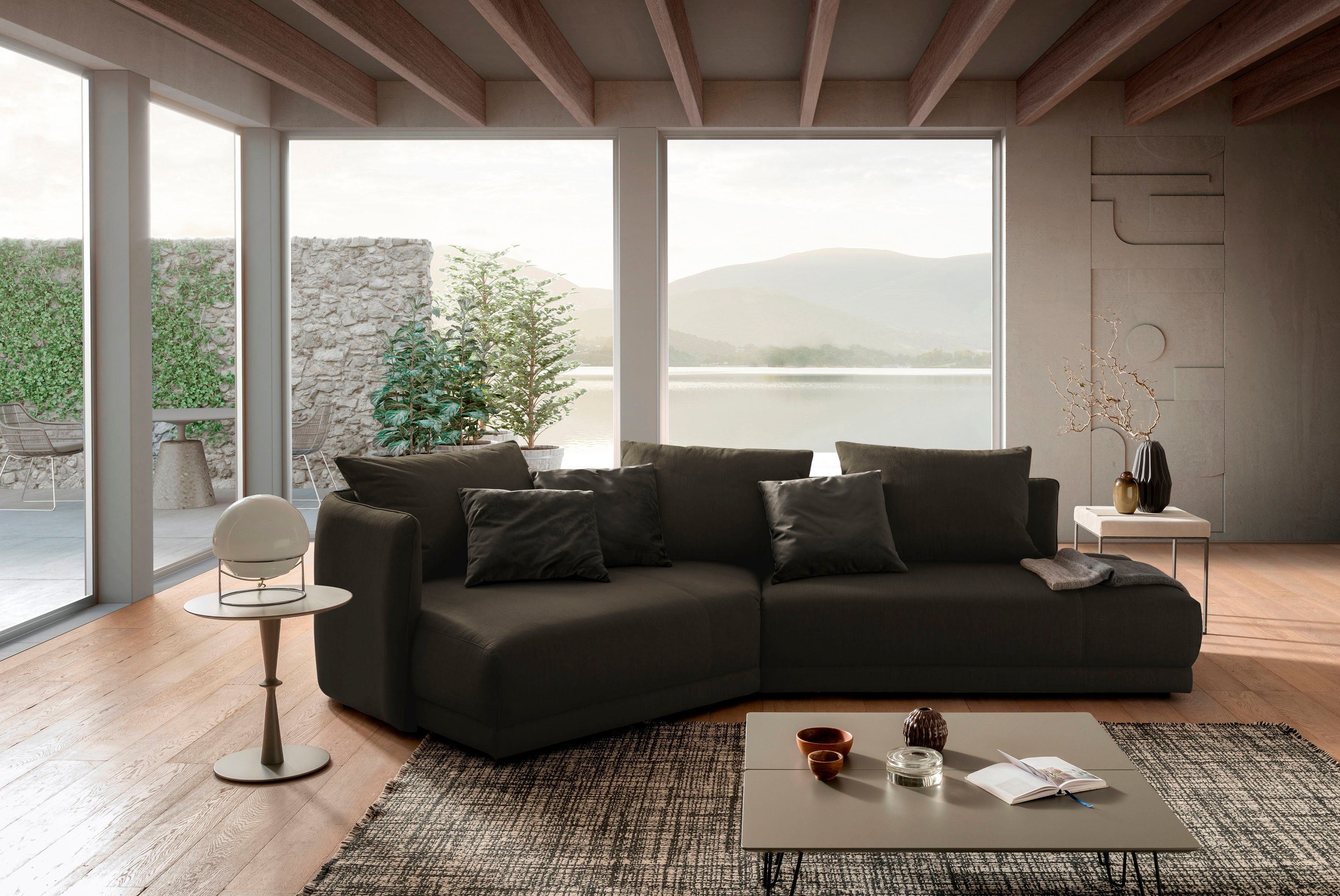designwerk Hoekbank New York, extravagante designsofa met geweldig zitcomfort, L-vorm