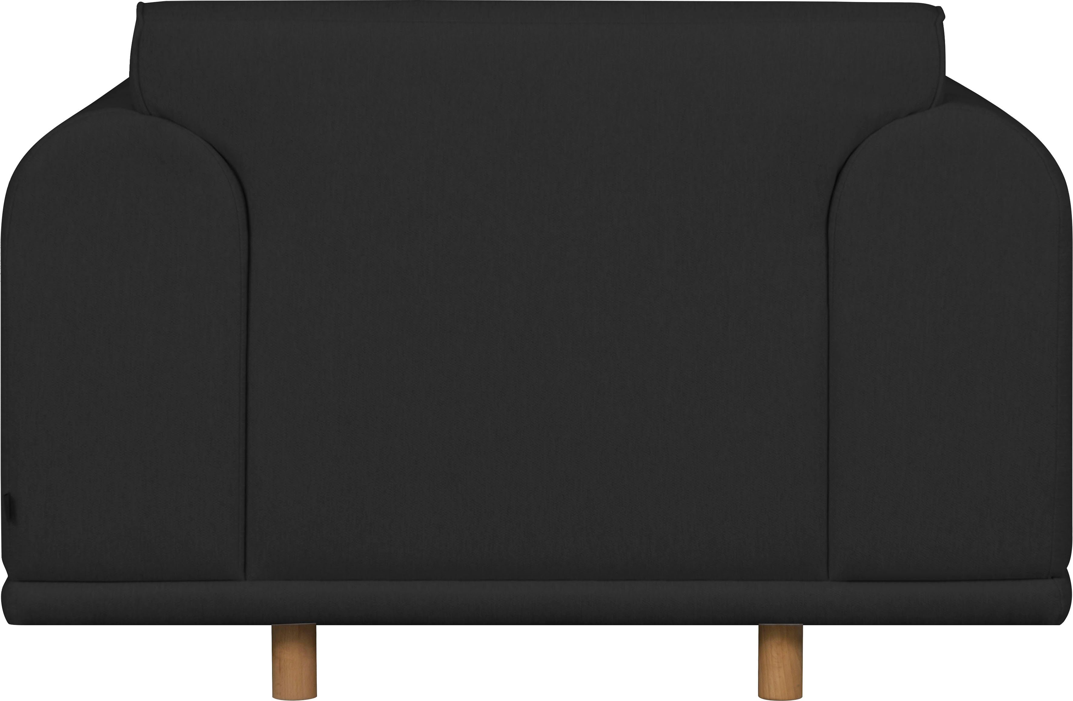 andas Loveseat Maroon stoel in een scandinavisch design, met losse kussens (set)