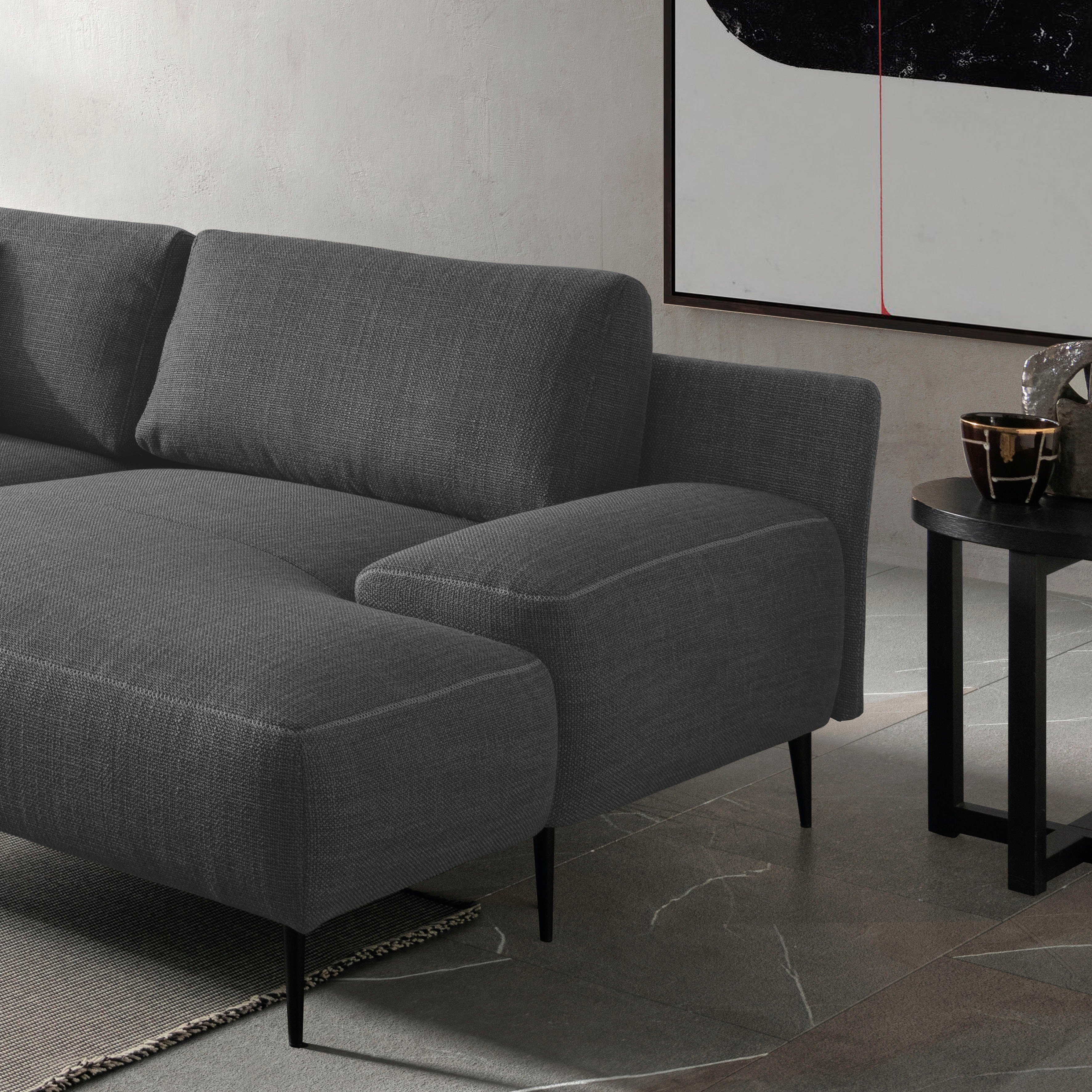 designwerk Hoekbank Forma L-vorm, tijdloos ontwerpsofa met actuele voet