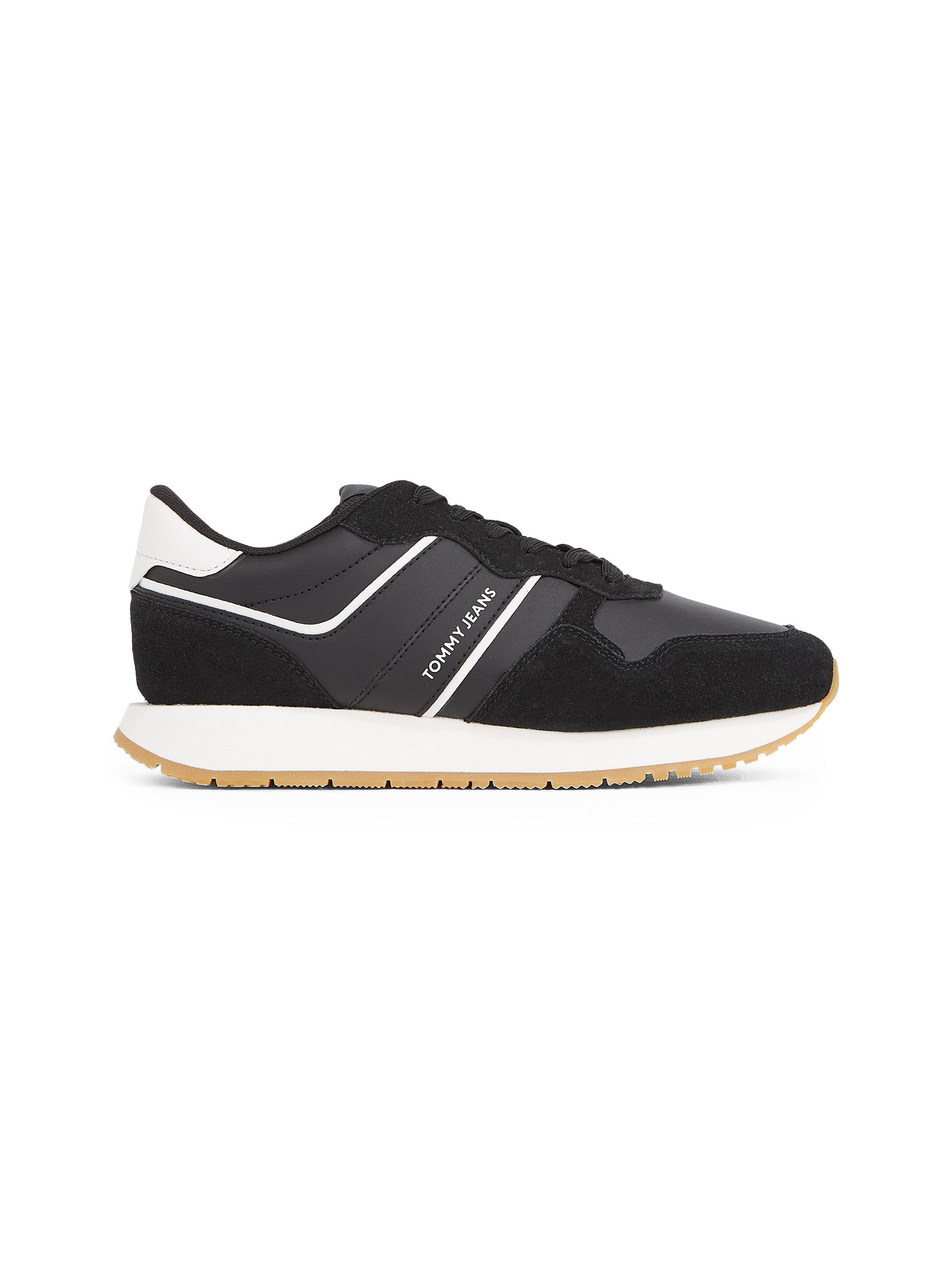 TOMMY JEANS Plateausneakers TJW EVA RETRO RUNNER , vrijetijdsschoen, halfschoen, veterschoen met gepolsterde schacht