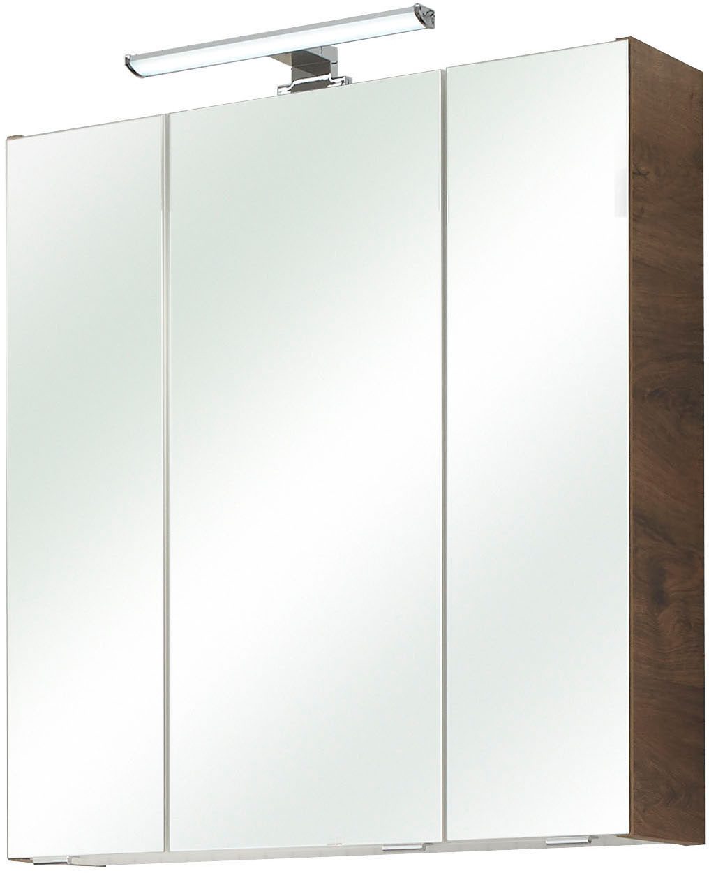 Saphir Badmeubelset Quickset 943 4-delig, glazen wastafel en LED-spiegelkast Badmeubels zonder wastafel, incl. deurdemper, 7 deuren, 2 lades (set, 4 stuks)
