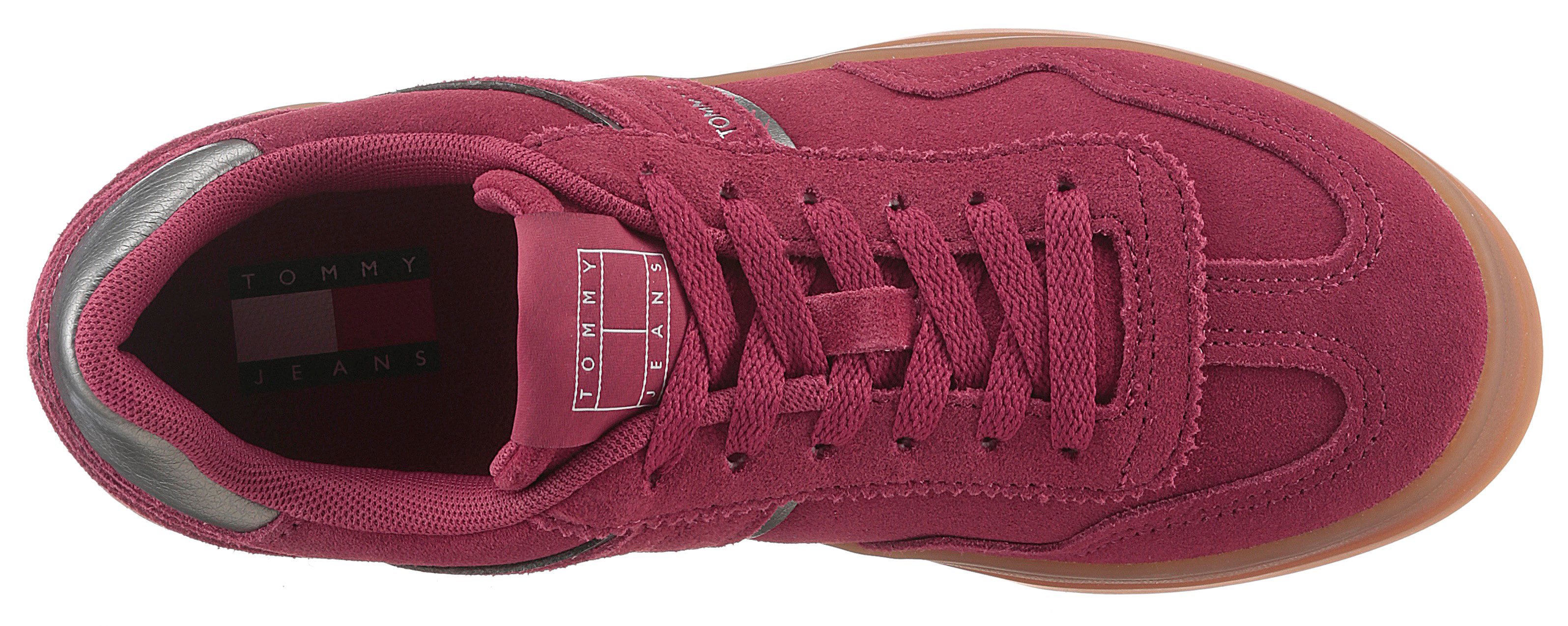 TOMMY JEANS Plateausneakers THE GREENWICH FLATFORM ELEVATED veterschoenen, vrijetijdsschoen, lage schoen met logo-applicatie