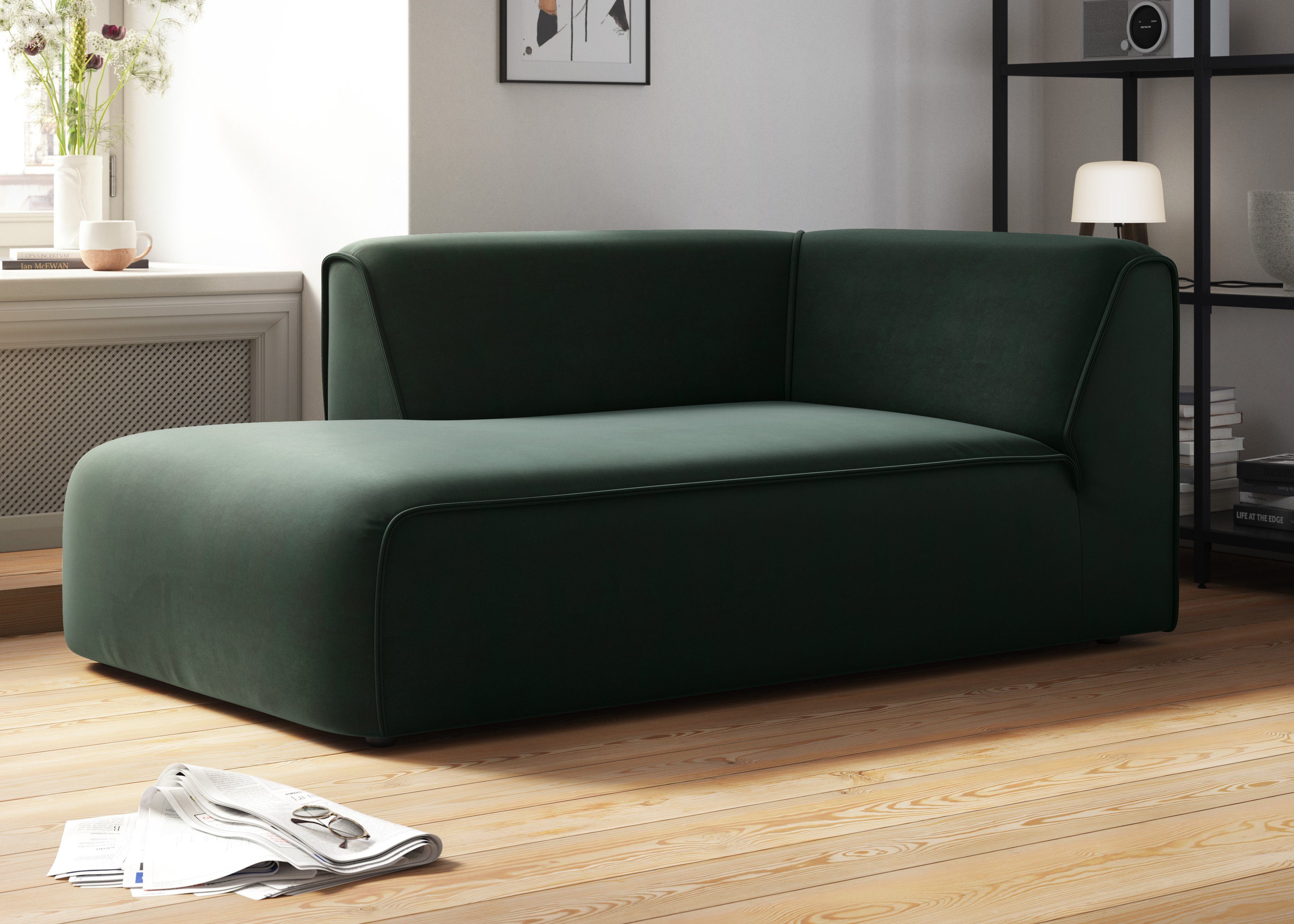 RAUM.ID Ottomane Merid chaise longue, afmetingen B/D/H: 100/162/70 cm als module of apart te gebruiken, voor individuele samenstelling