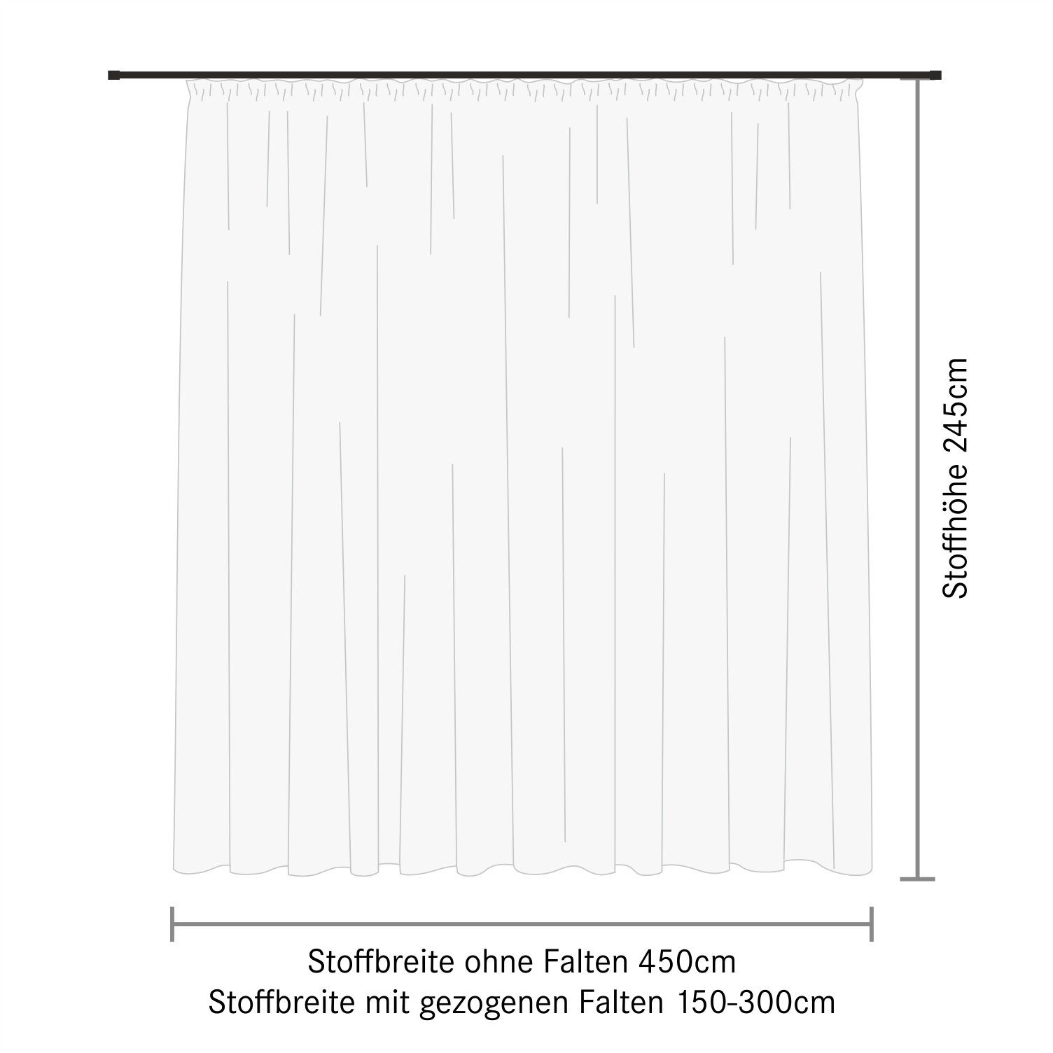 Gerster Gordijn Estella Store effect-voile gerecycled "Estella" (1 stuk)