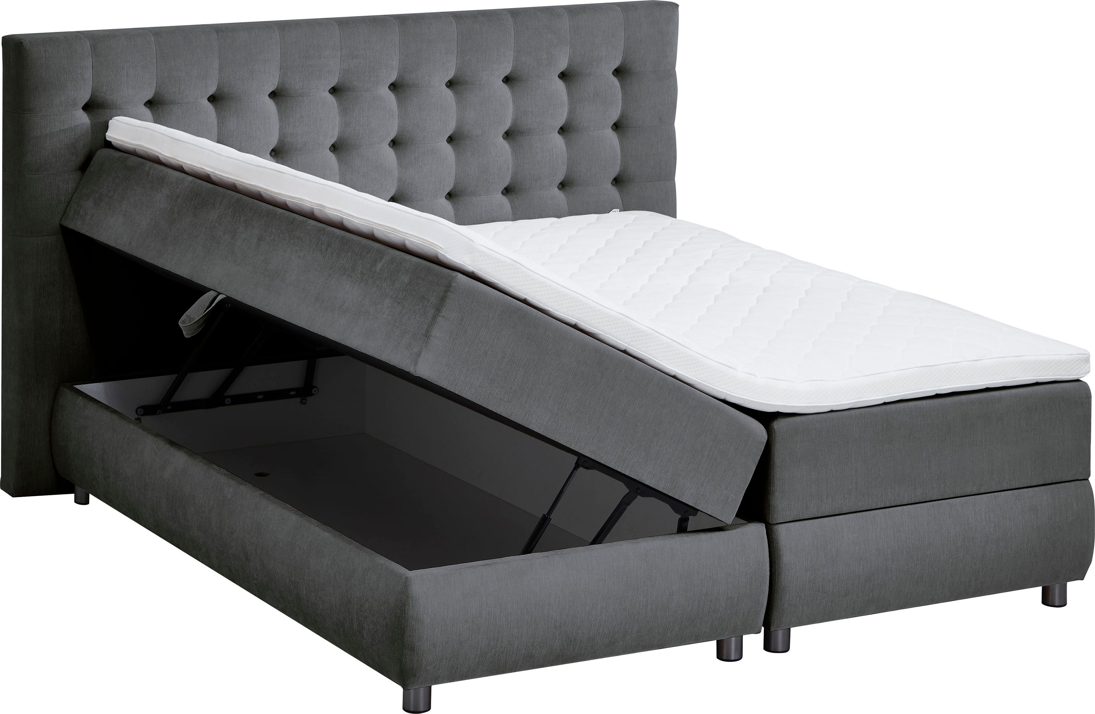 ATLANTIC home collection Boxspring TINA met bedkist en topmatras, ook in extra lang