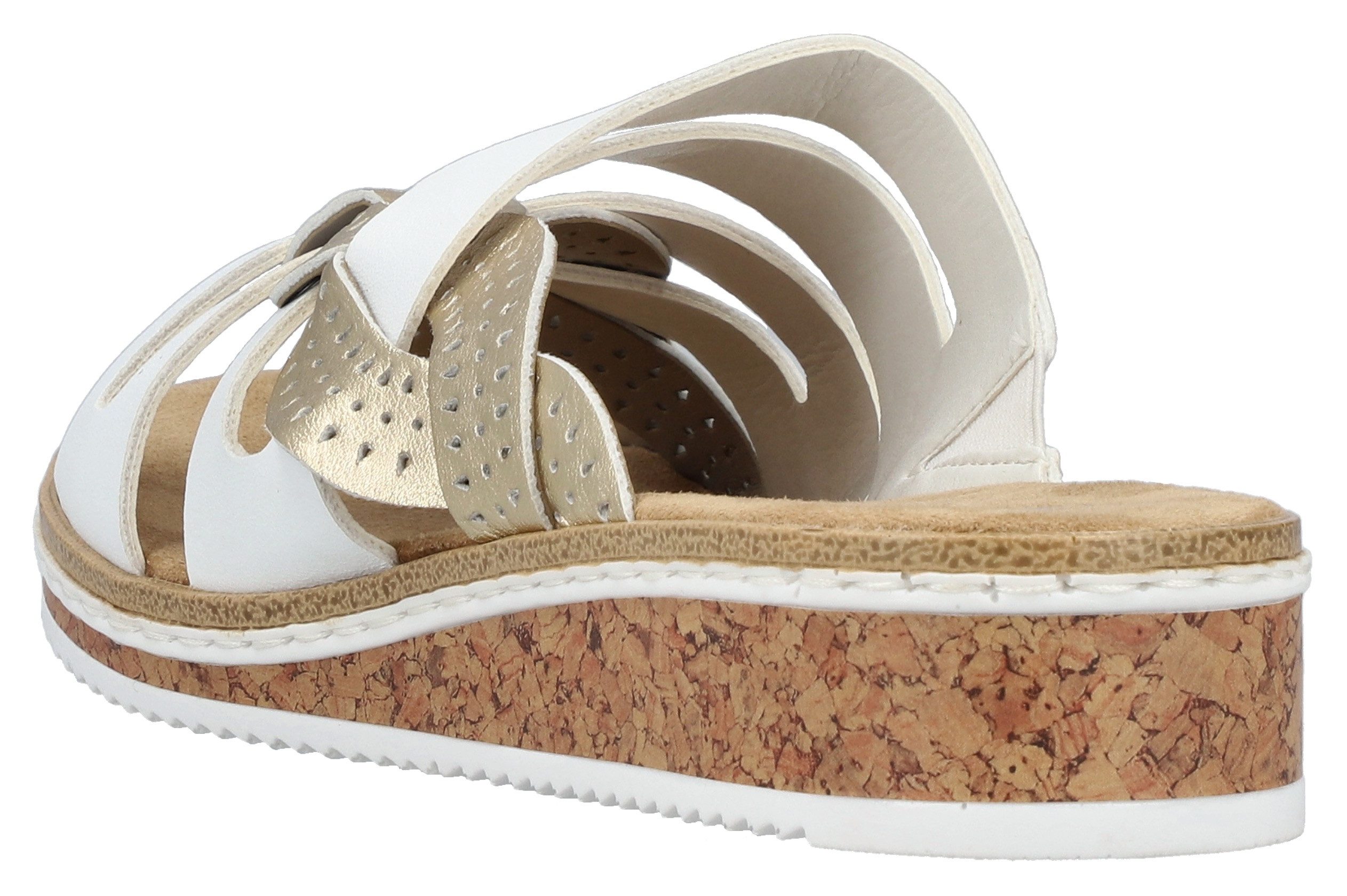 Rieker Slippers Zomerschoen, slippers, huisschoen, sleehak, met klein elastiek