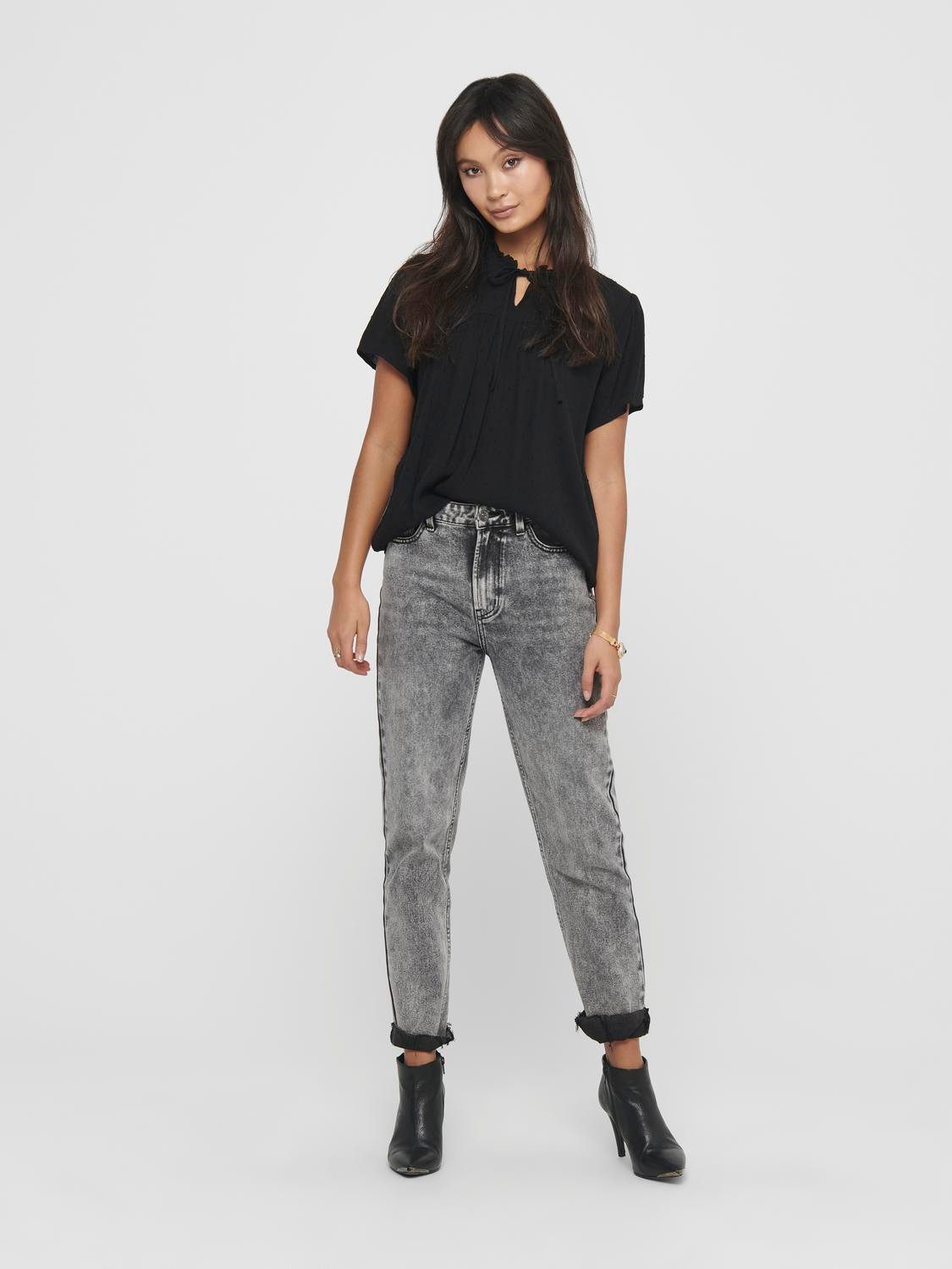 JDY Blouse met korte mouwen JDYLIMA LIFE S/S TOP WVN NOOS