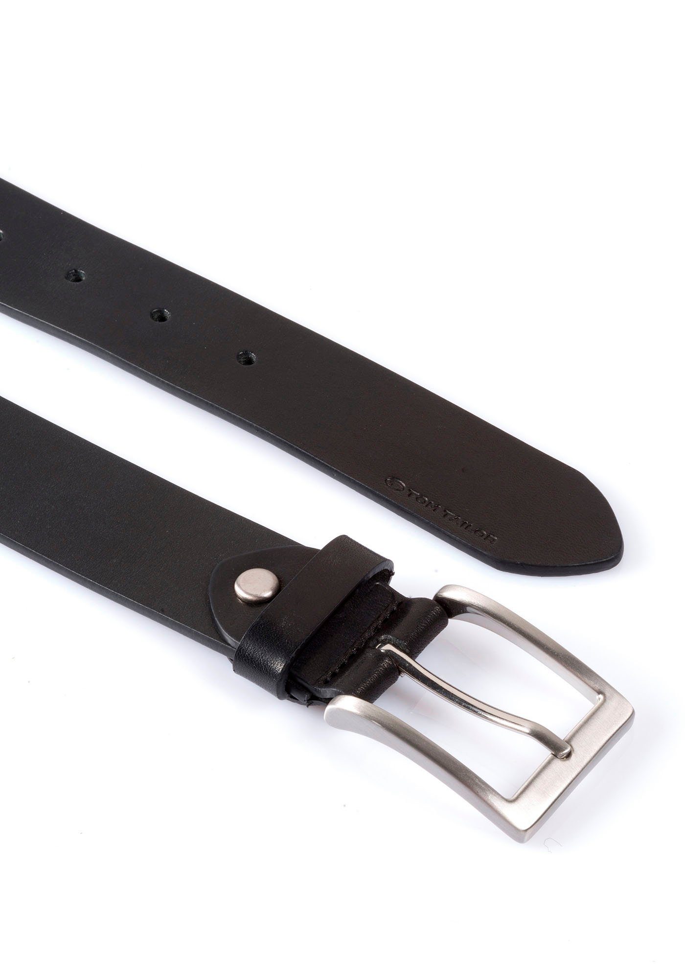 Tom Tailor Leren riem TTJADEN 3,5 cm brede herenriem, ideaal voor jeans tot maat 120
