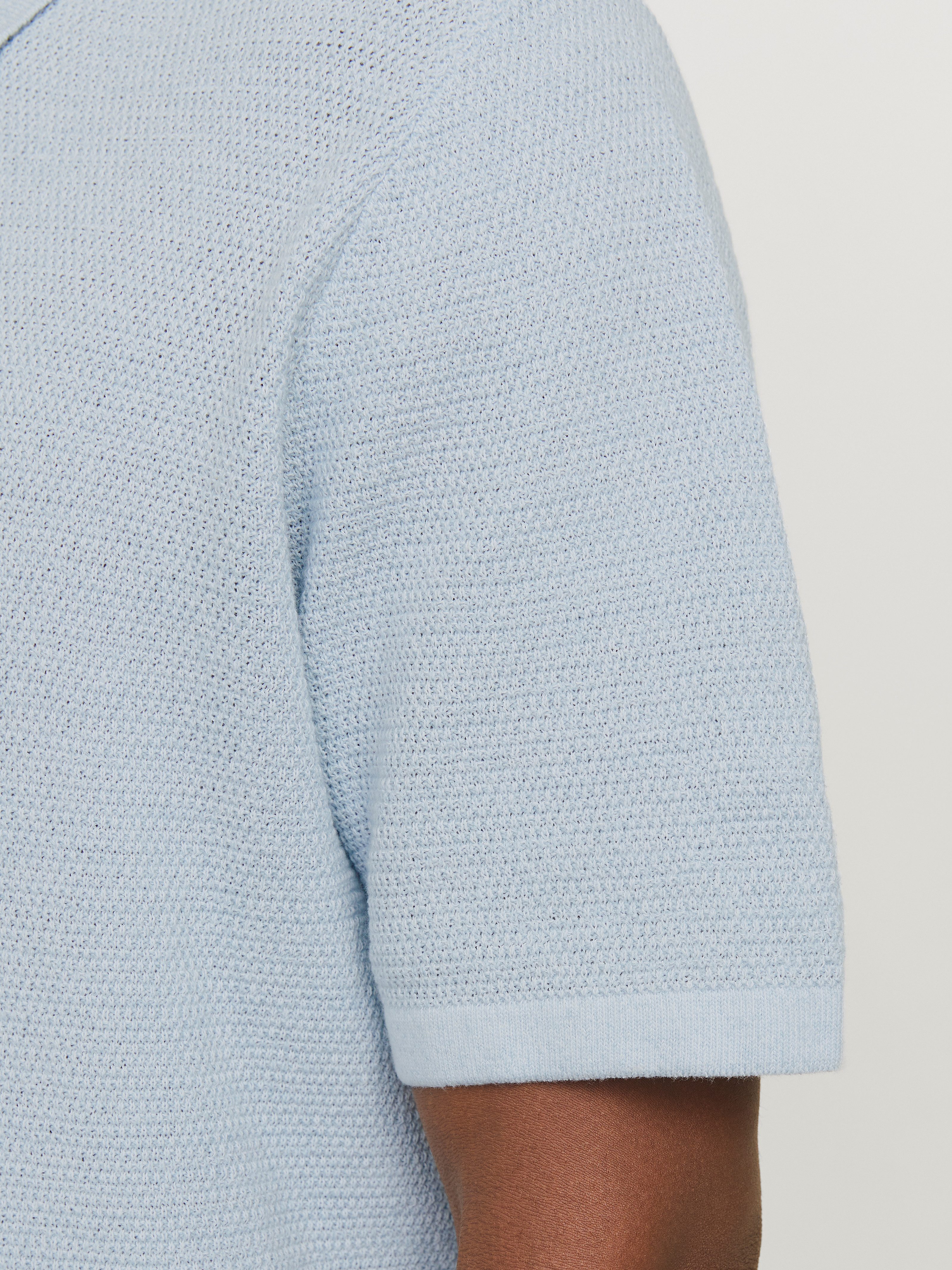 Jack & Jones Trui met korte mouwen JJEGEORGE KNIT POLO SS SN