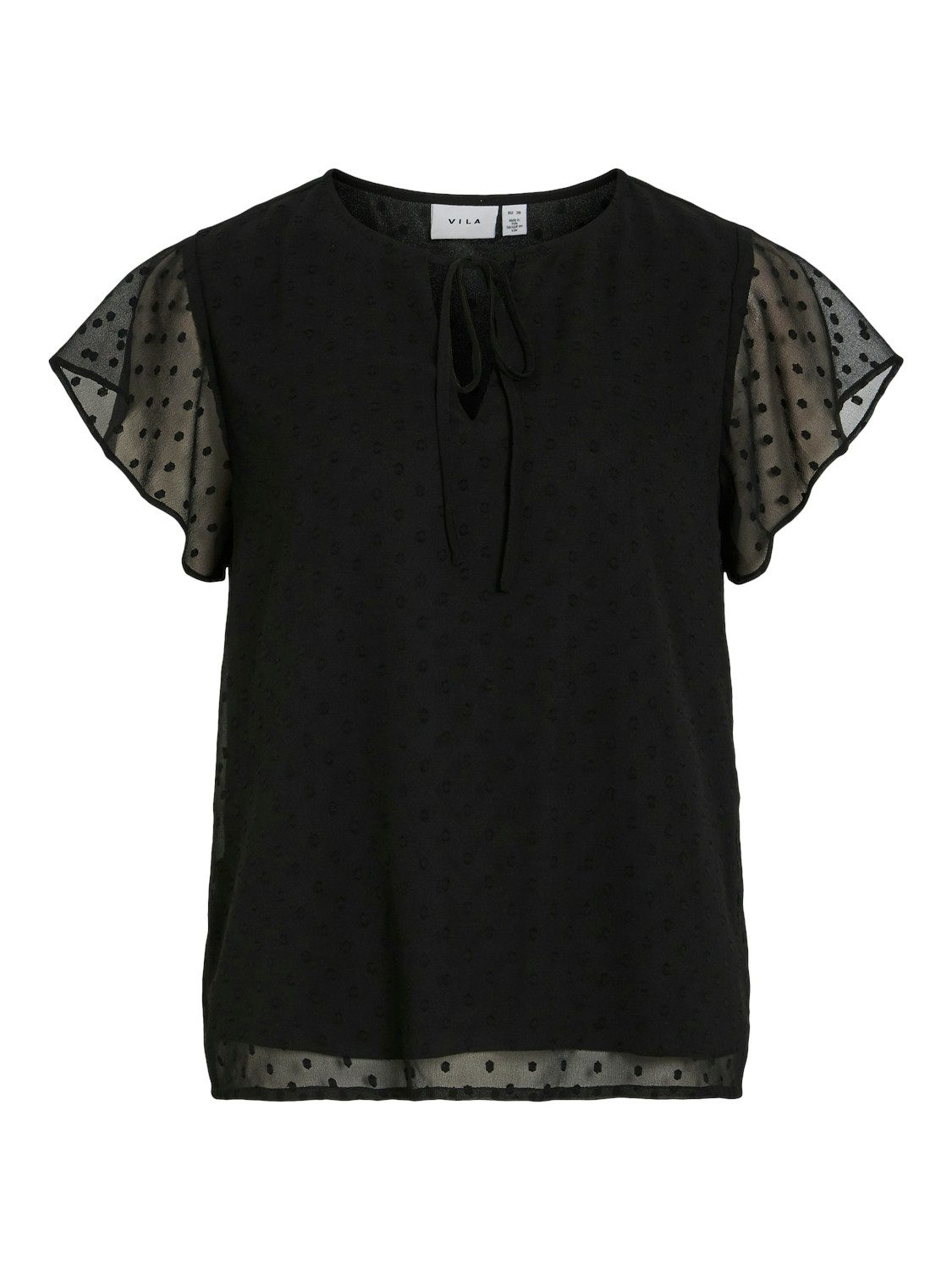 Vila Shirt met korte mouwen VIEDEE C/S V-NECK TOP - NOOS