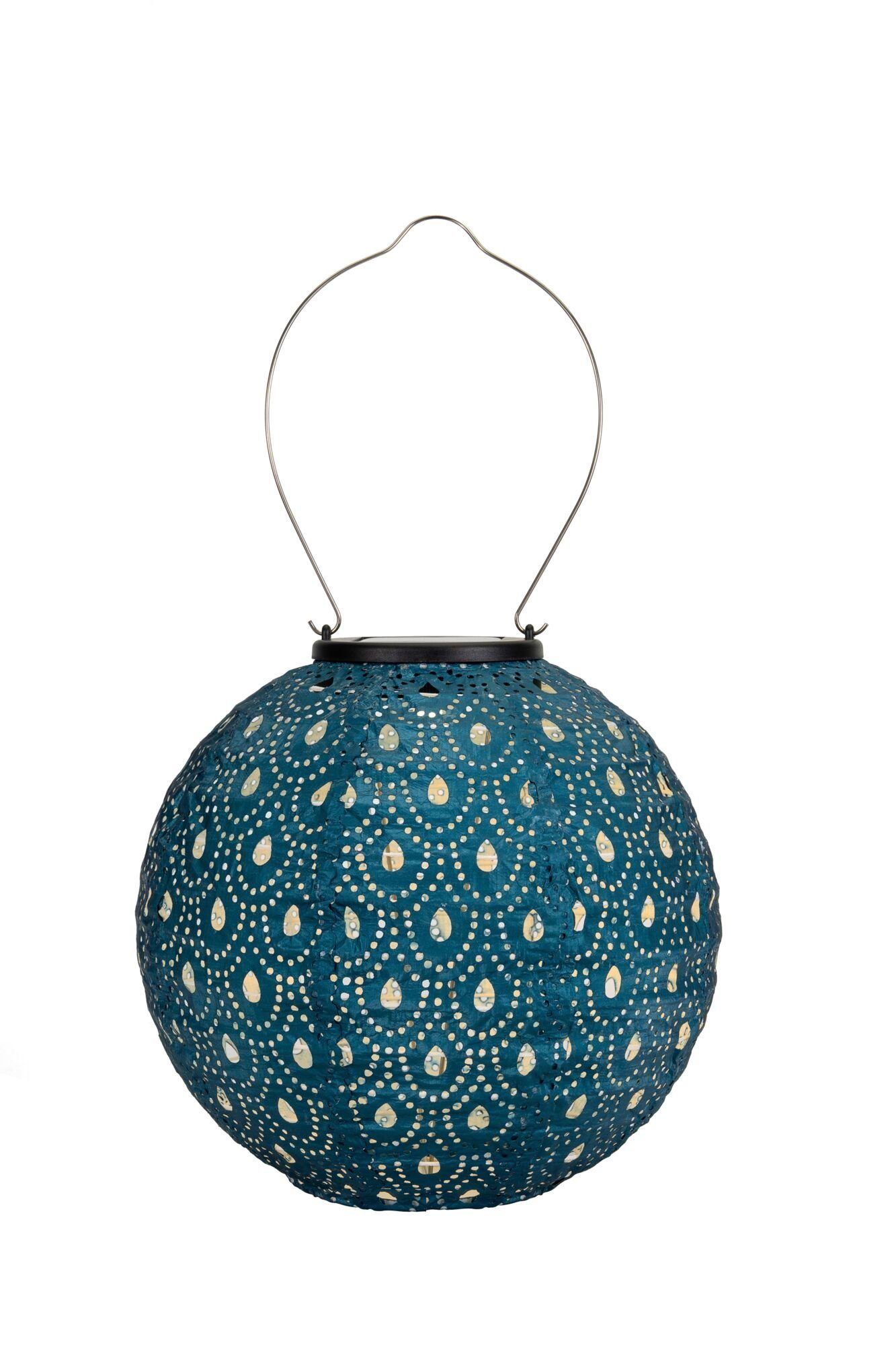 Pauleen Led-solarlamp Sunshine Charm lampion solar blauw Tyvek vlies