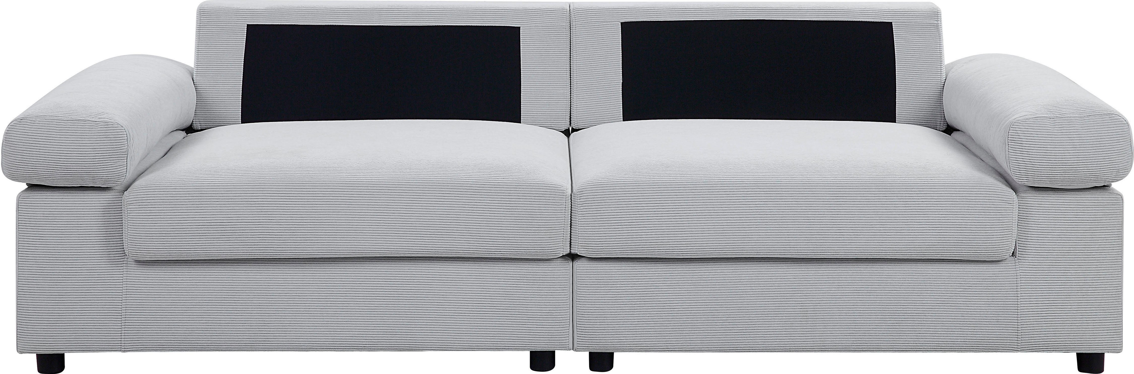 ATLANTIC home collection Megabank Bjoern met cordbekleding, xxl-zitoppervlak, met binnenvering, vrij plaatsbaar
