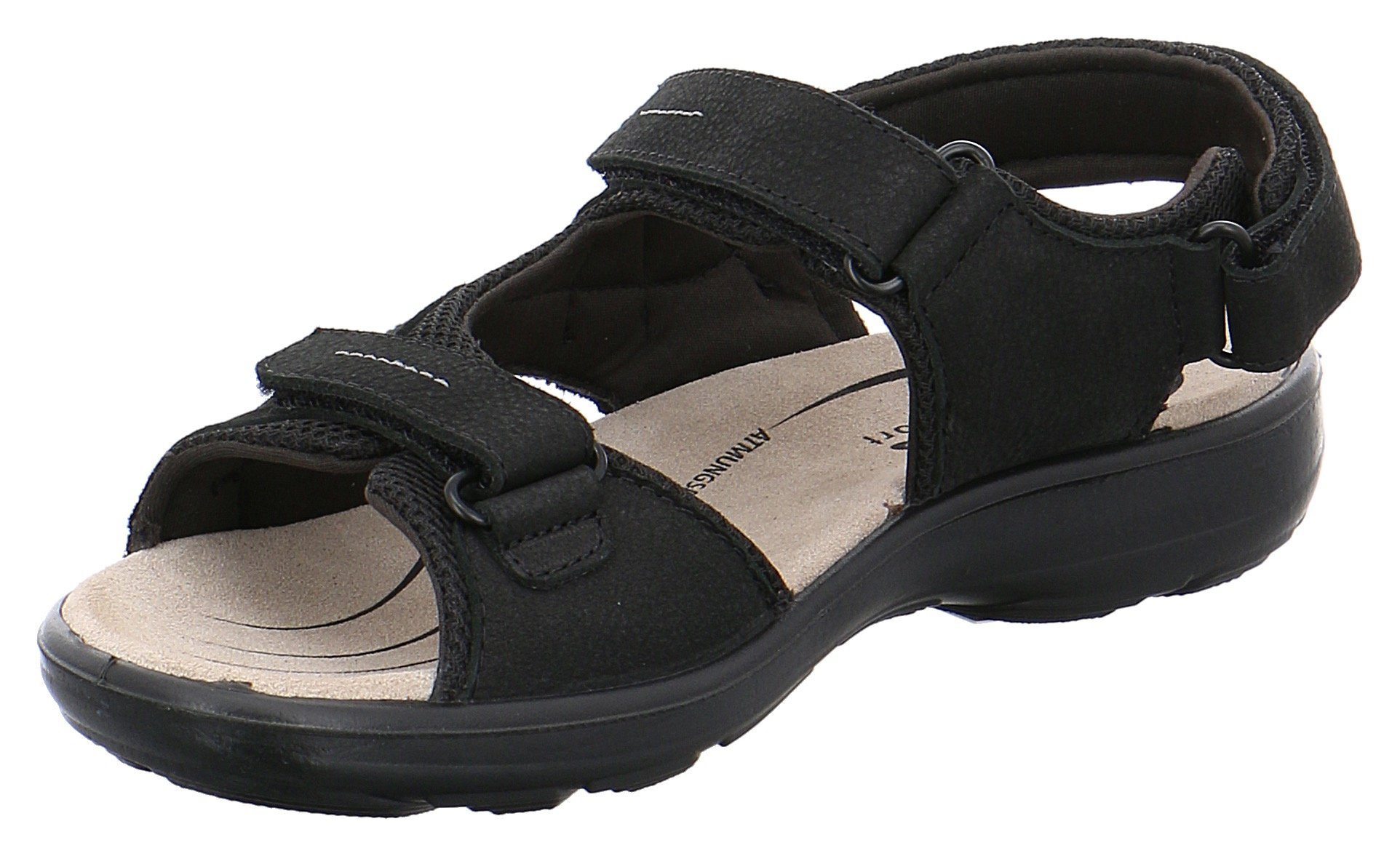 Jomos Sandalen Riva zomerschoen, sandaal, klittenbandschoen, met klittenbandsluitingen dames sandaaltjes maat 36 EU zwart
