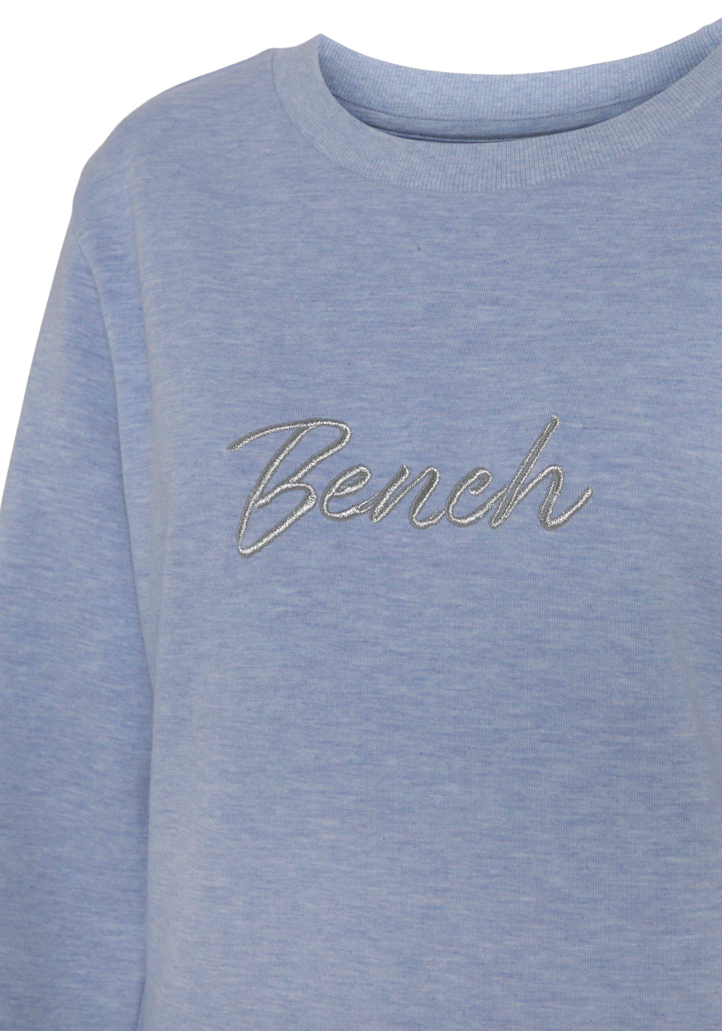 Bench. Loungewear Sweatshirt Loungeshirt met glanzende logo-borduurwerk, loungewear