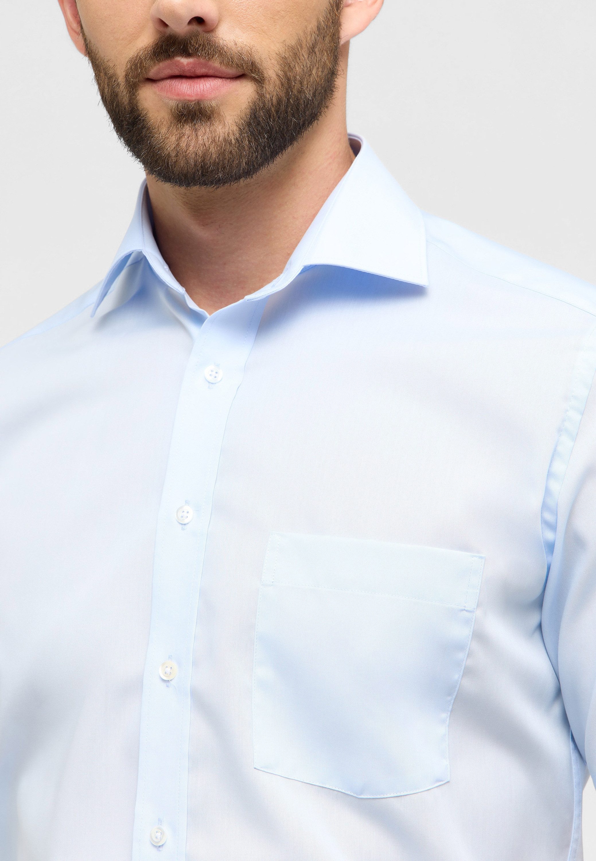 Eterna Overhemd met korte mouwen MODERN FIT NON IRON (strijkvrij)