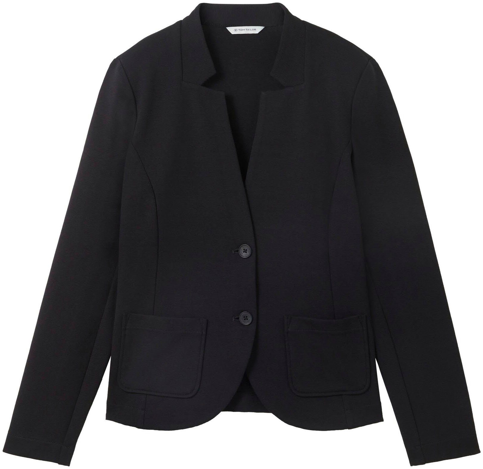 Tom Tailor Sweatblazer Ottoman met opgestikte zakken en structuur