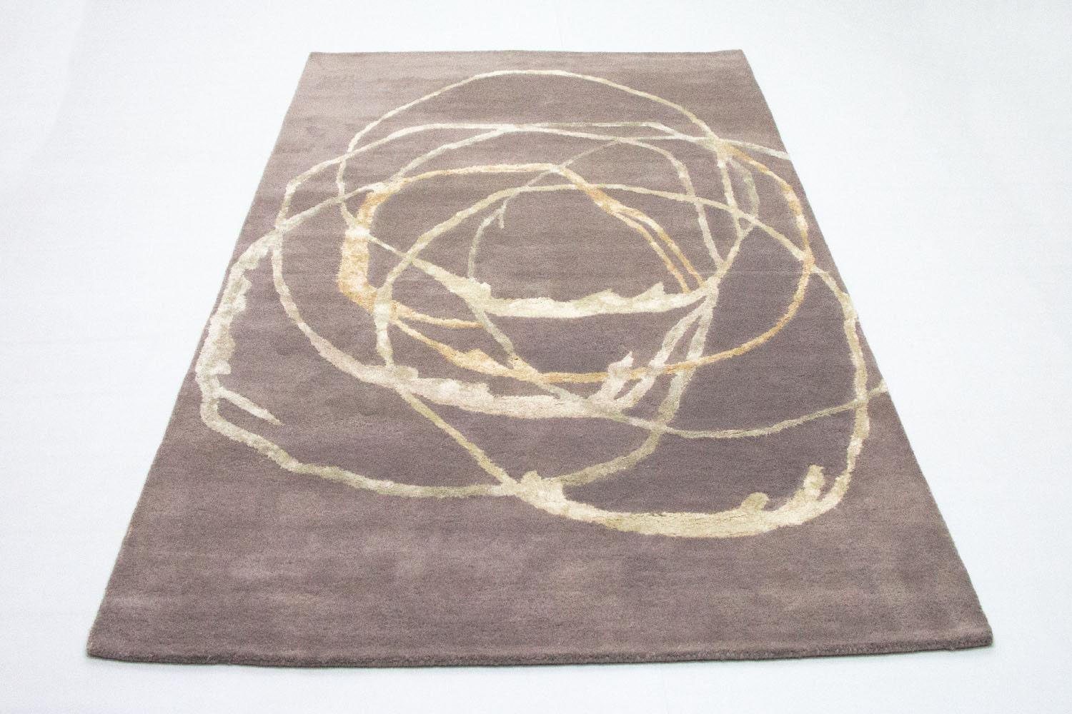 morgenland Wollen kleed Design-vloerkleed handgetuft beige