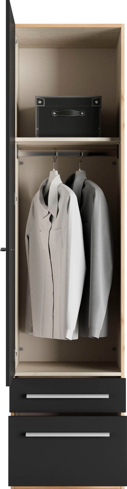 priess Kledingkast Kast garderobe waskast Barcelona in 5 breedtes veel opbergruimte, ruime lades, met spiegel, made in germany