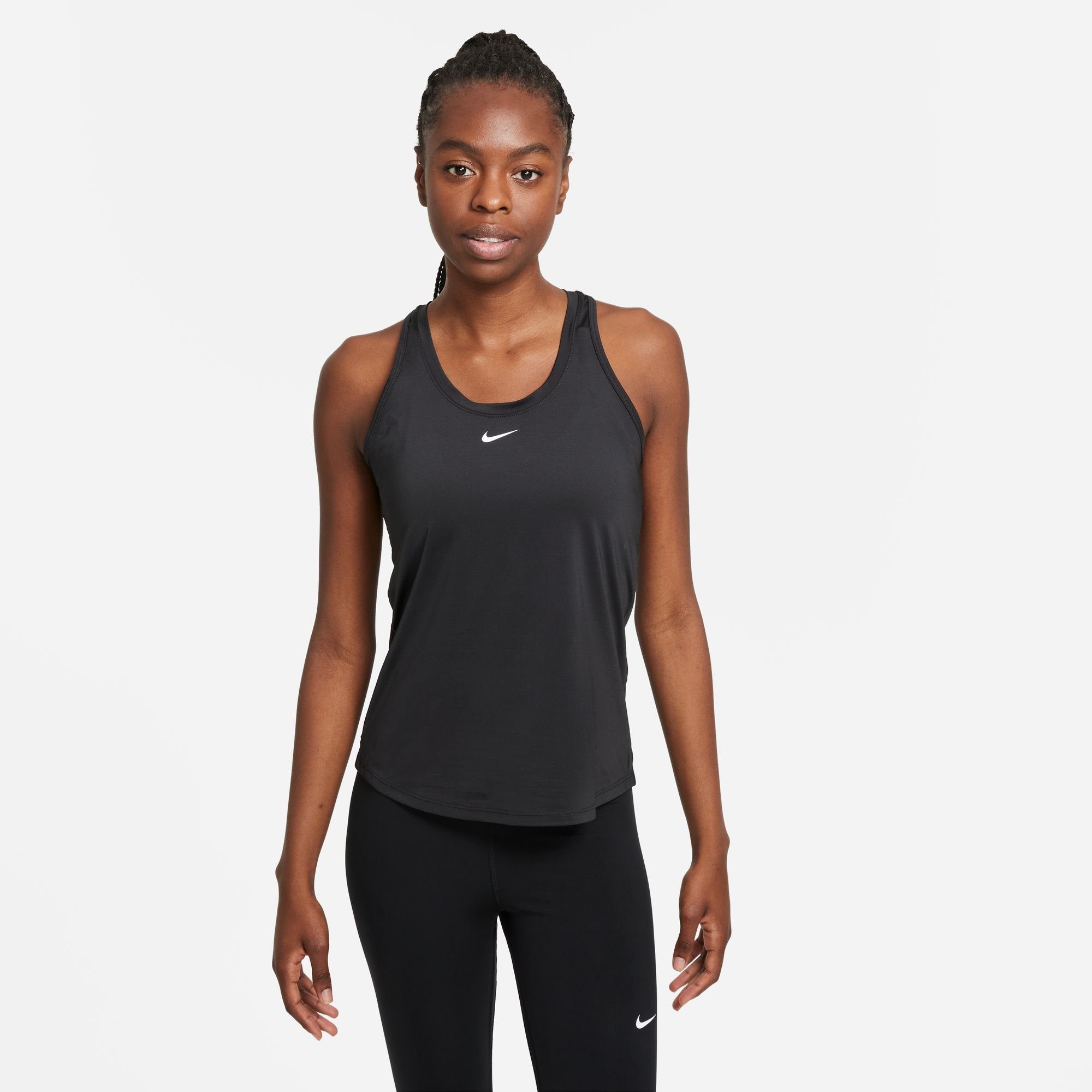 Nike Nike dri-fit one slim sporttanktop zwart dames dames