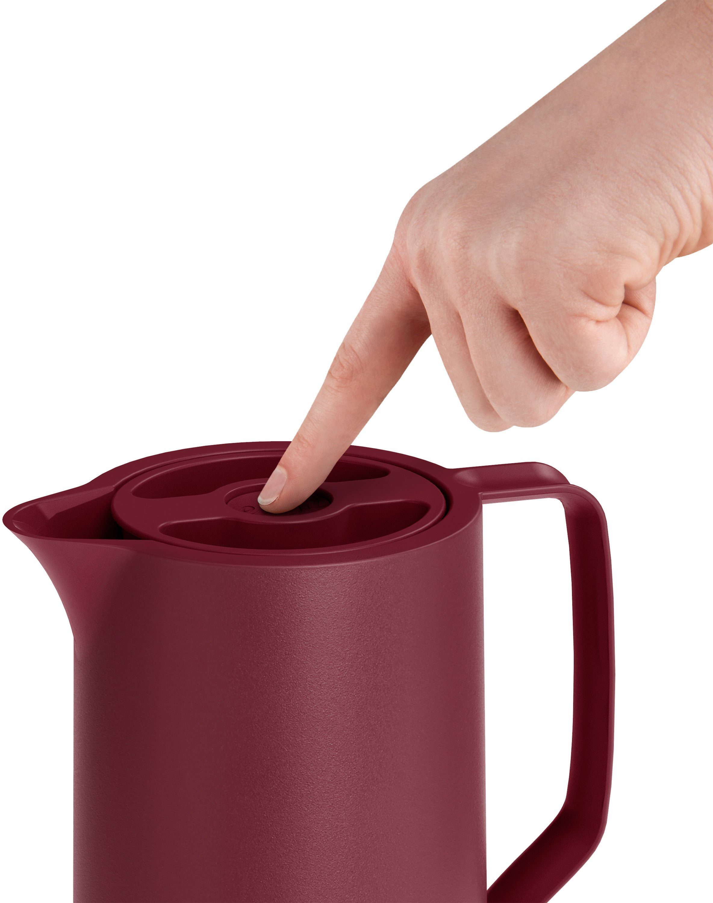 Emsa Thermoskan Motiva Quick-Press deksel, eenhandbediening, 12u warm/24u koud, glazen fles (1 stuk)