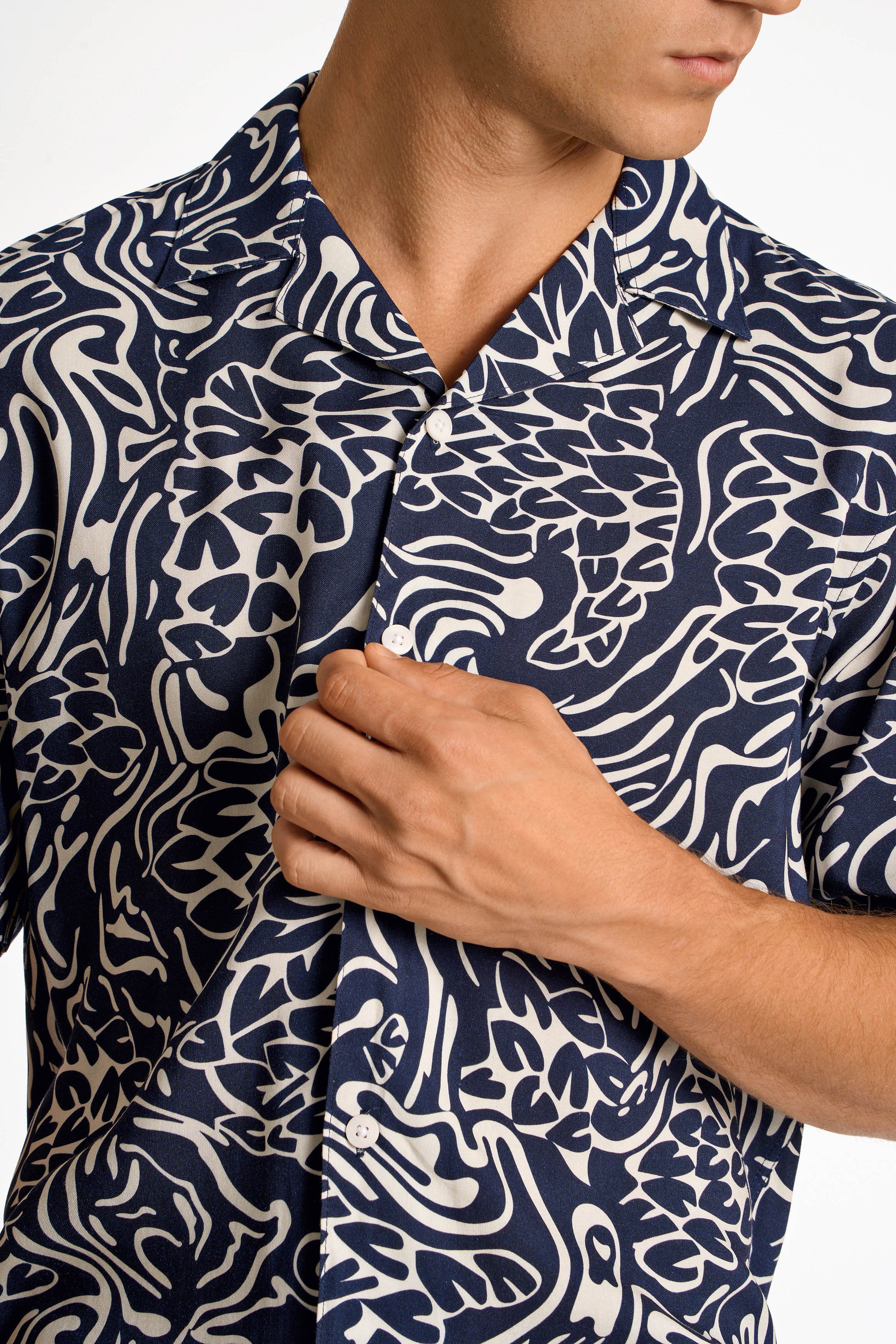 LINDBERGH Shirt met print met patroon en van 100% viscose