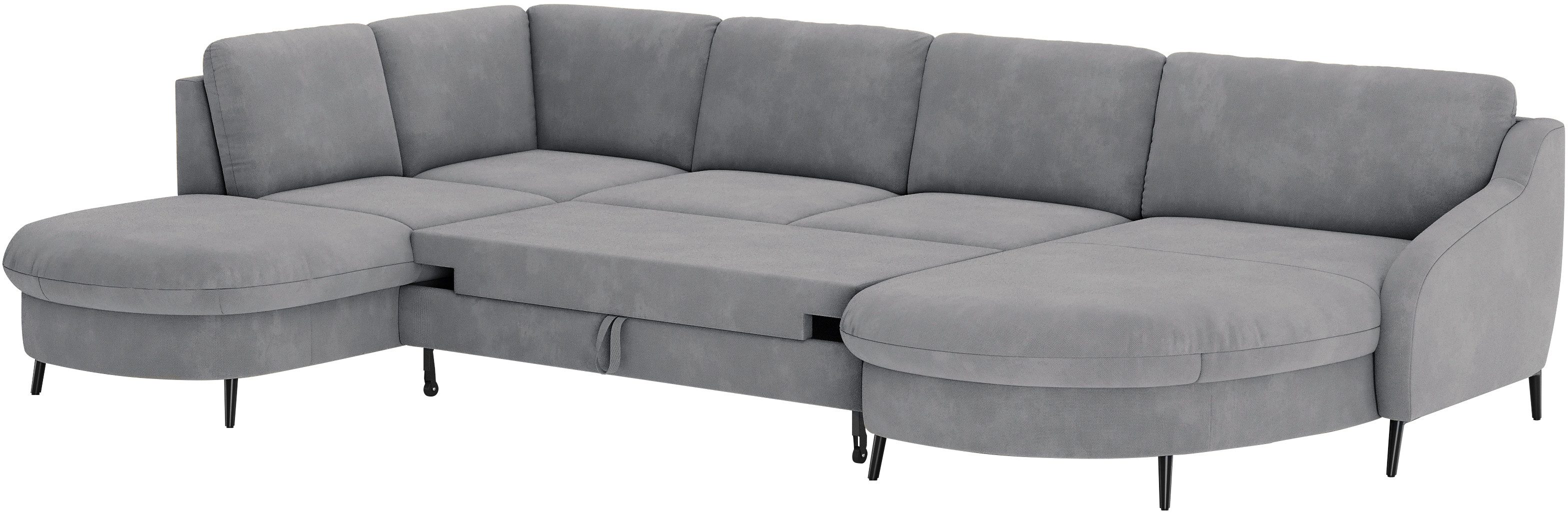 sit&more Zithoek Soul U-model optioneel met bed en bedlade