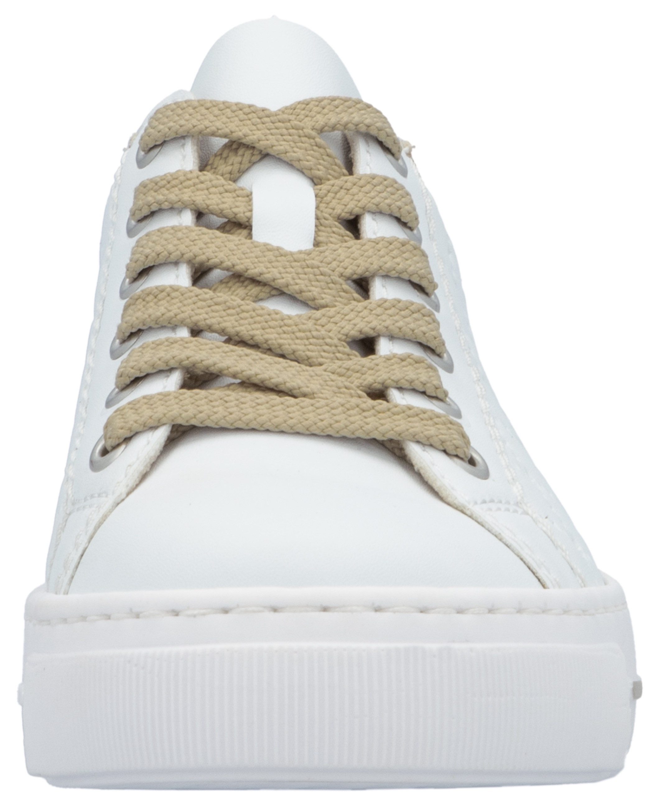 Rieker Plateausneakers harmonieuze contrastdetails, vrijetijdsschoen, lage schoen, veterschoen