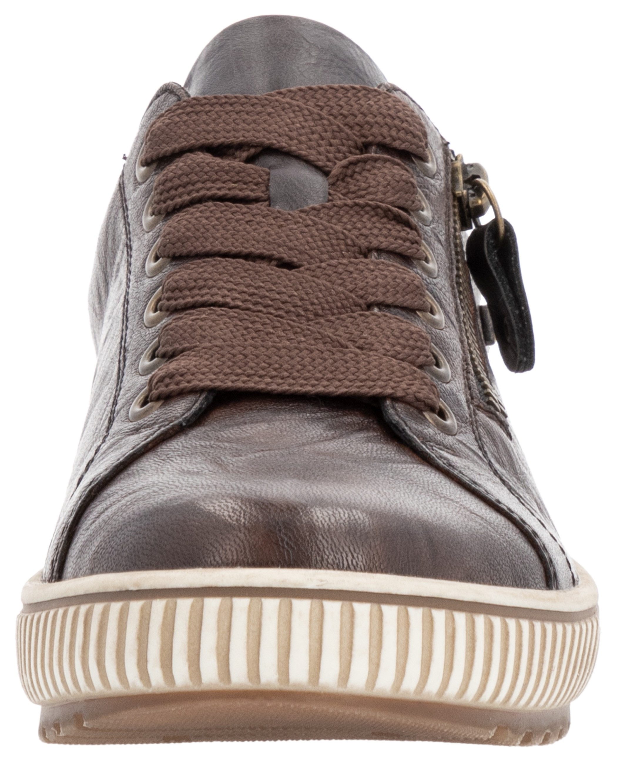 Remonte Plateausneakers vrijetijdsschoen, lage schoen, veterschoen met buitenrits