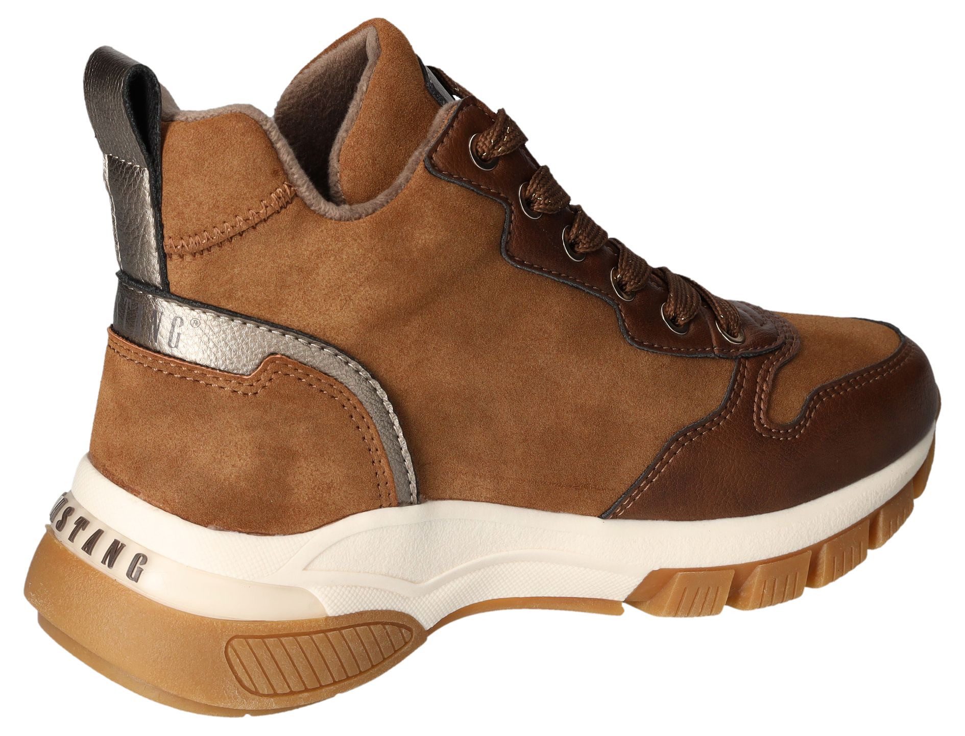 Mustang Shoes Veterschoenen high top sneaker, enkellaars met extra ritssluiting