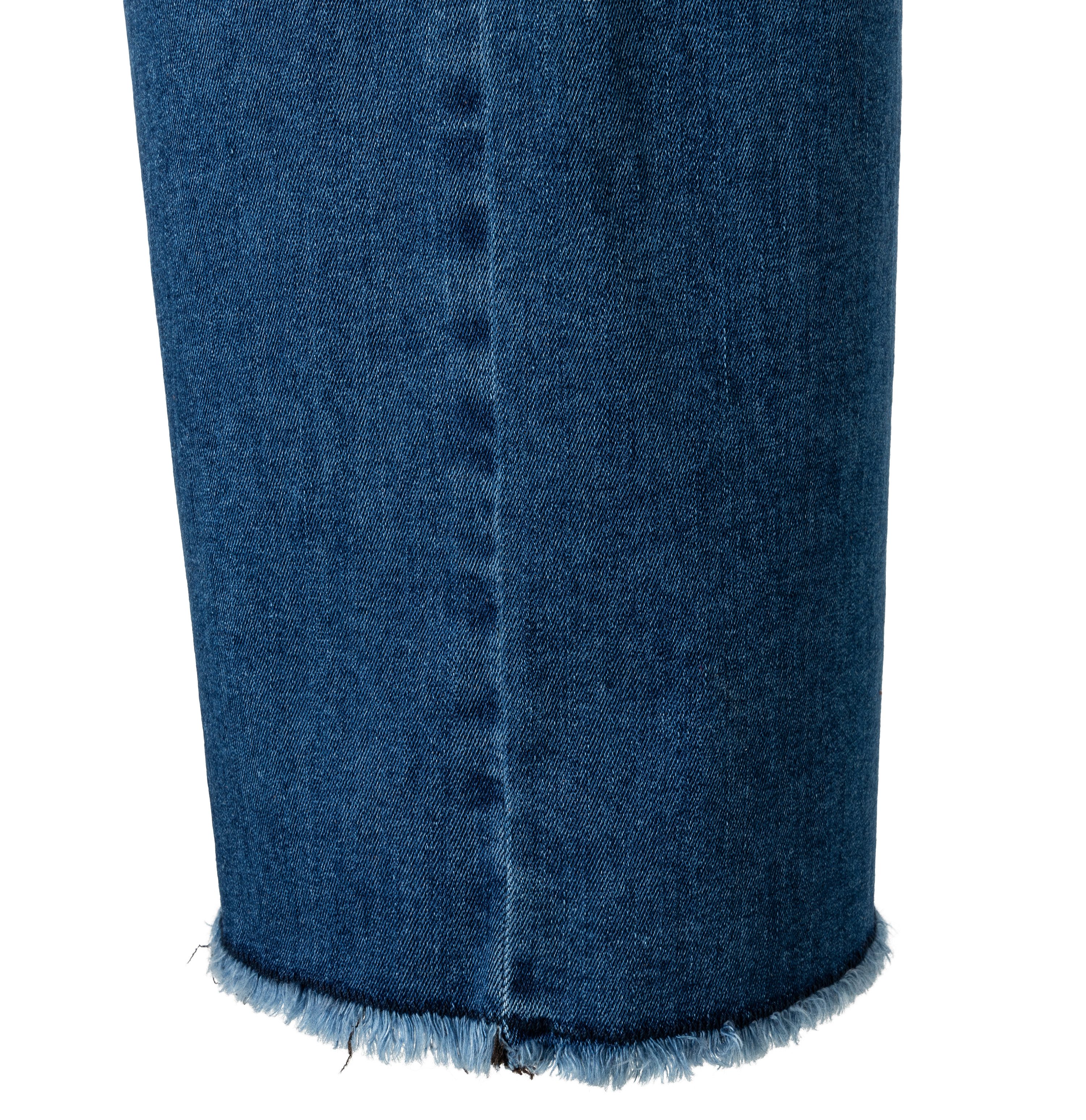 MAC Wijde jeans DREAM WIDE met franje bij de zoom