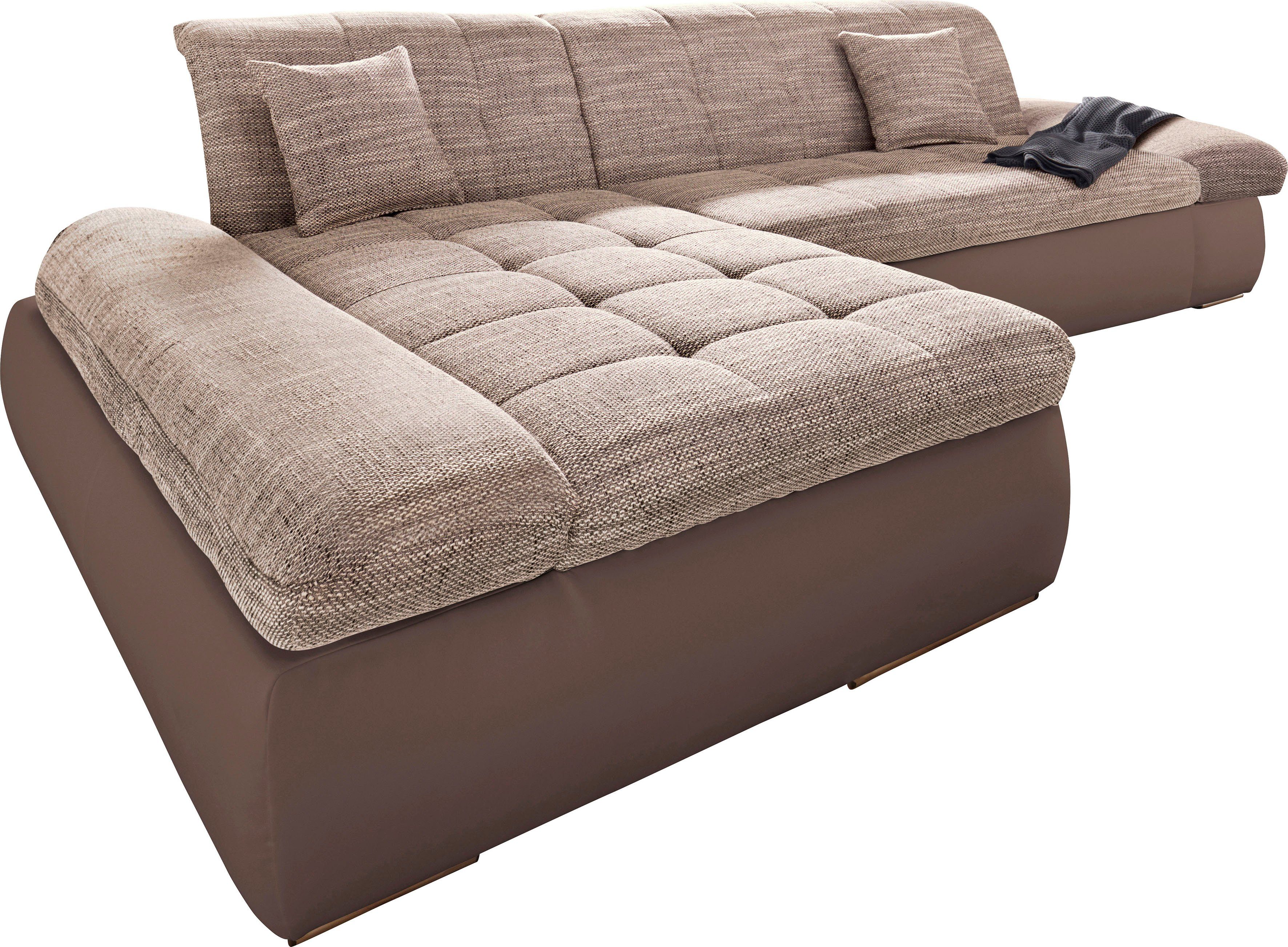 DOMO collection Hoekbank PB Moric optioneel met slaapfunctie en armsteunverstelling U-vorm