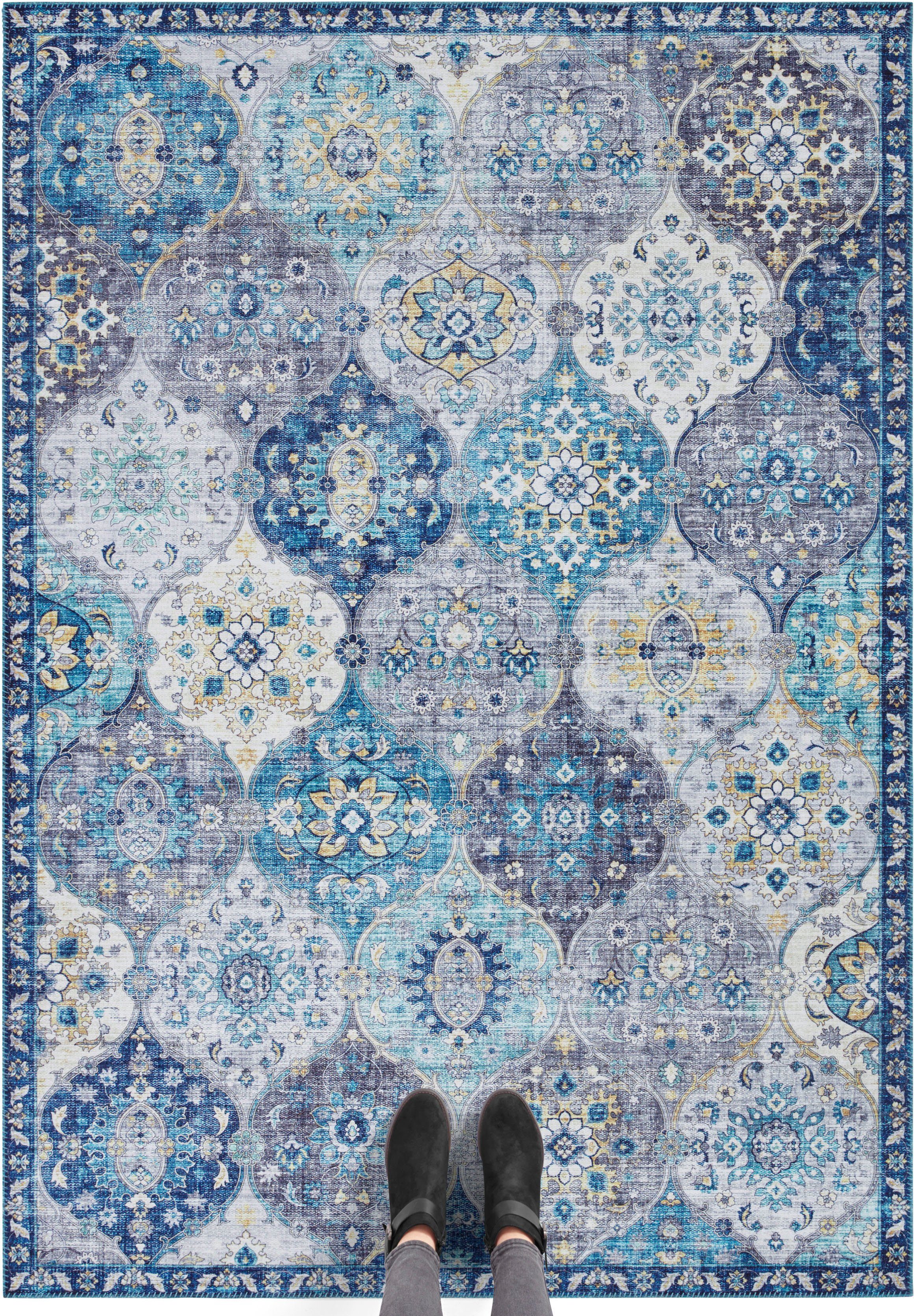 ELLE DECORATION Vloerkleed Kasjmier Ghom Oosters, loper, kortpolig, vintage, woonkamer, slaapkamer