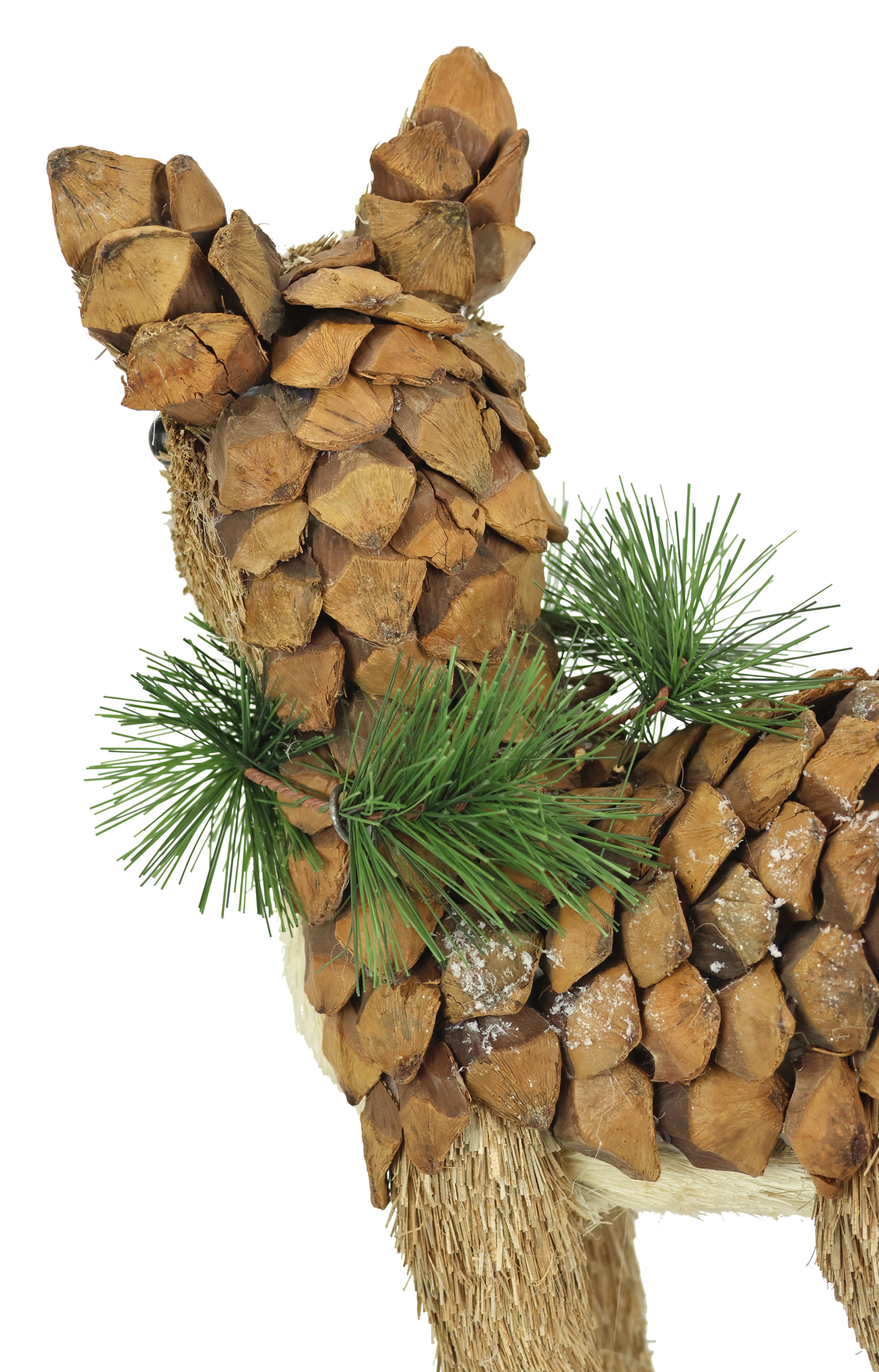 I.GE.A. Decoratief figuur Ree van raffia Decoratie cadeau decoratief decoratieobject ornament dierfiguur decoratiedier (1 stuk)