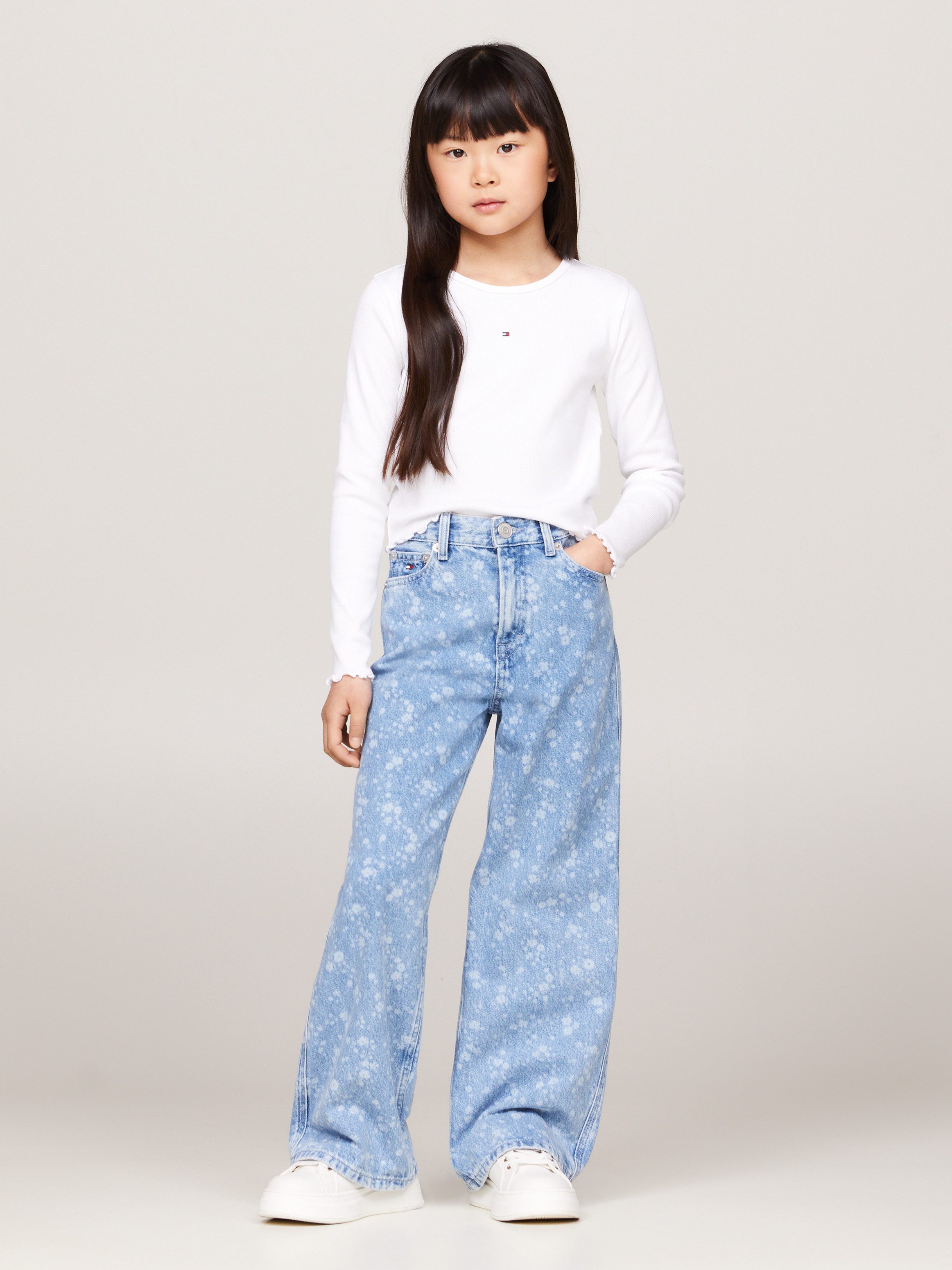 Tommy Hilfiger Bootcut jeans MABEL FLOWER DENIM Kinderen tot 16 jaar in 5-pocket-stijl
