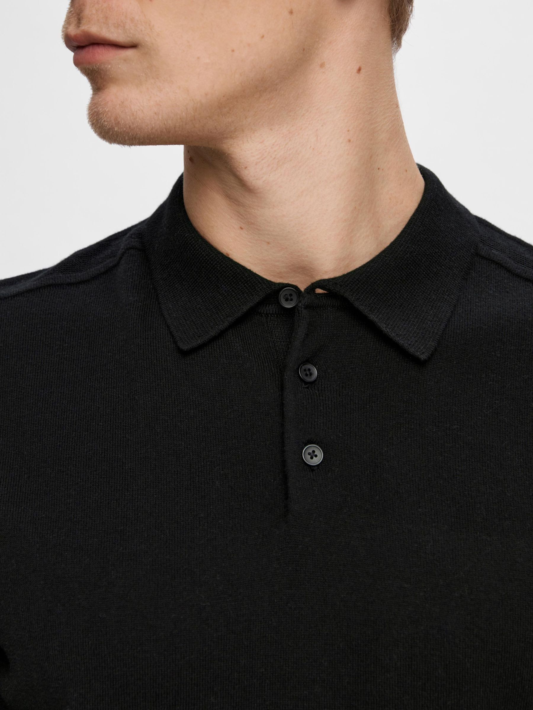 SELECTED HOMME Poloshirt SLHBERG SS KNIT POLO NOOS
