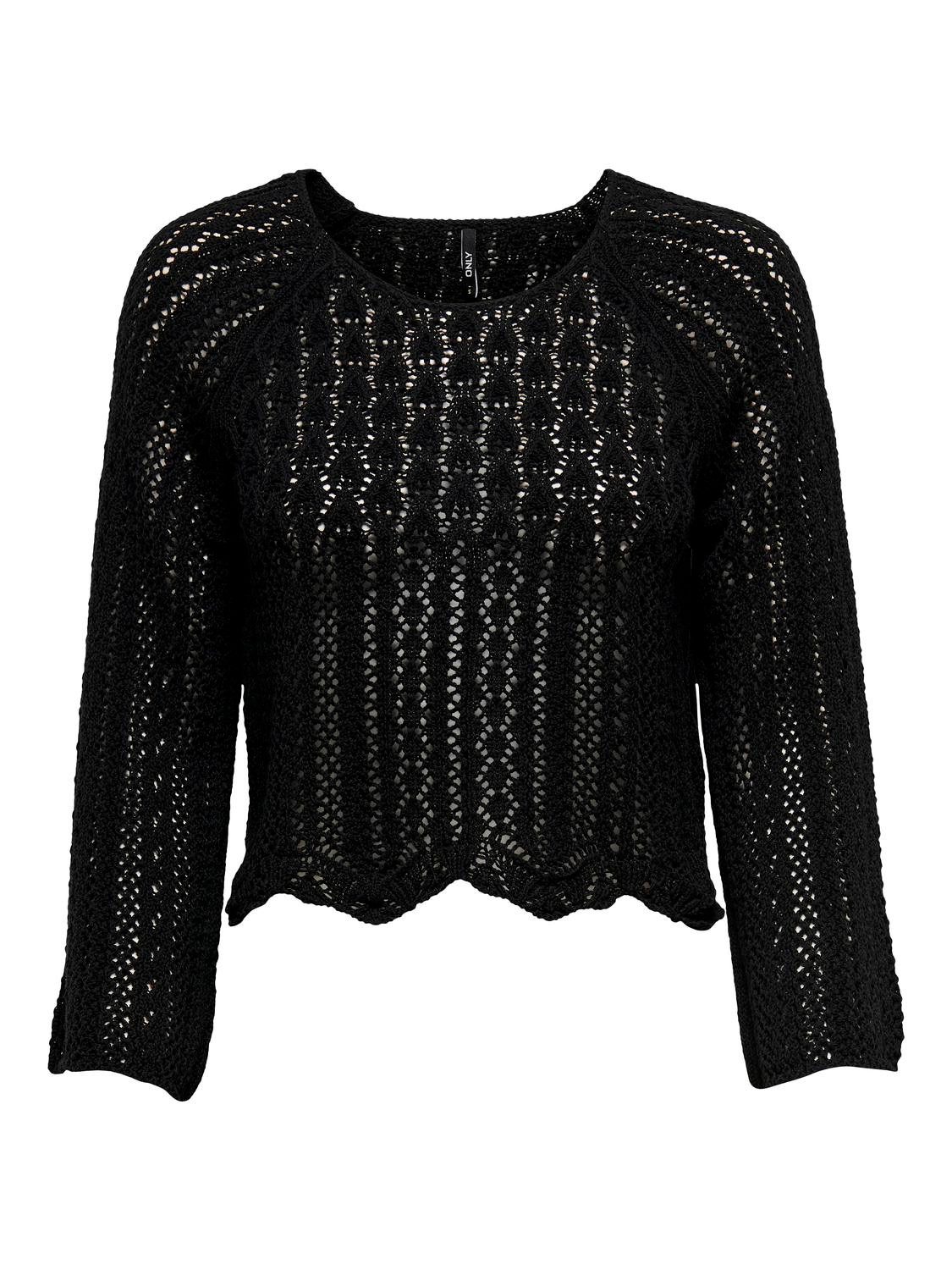 Only Trui met ronde hals ONLNOLA LIFE 3/4 PULLOVER KNT NOOS