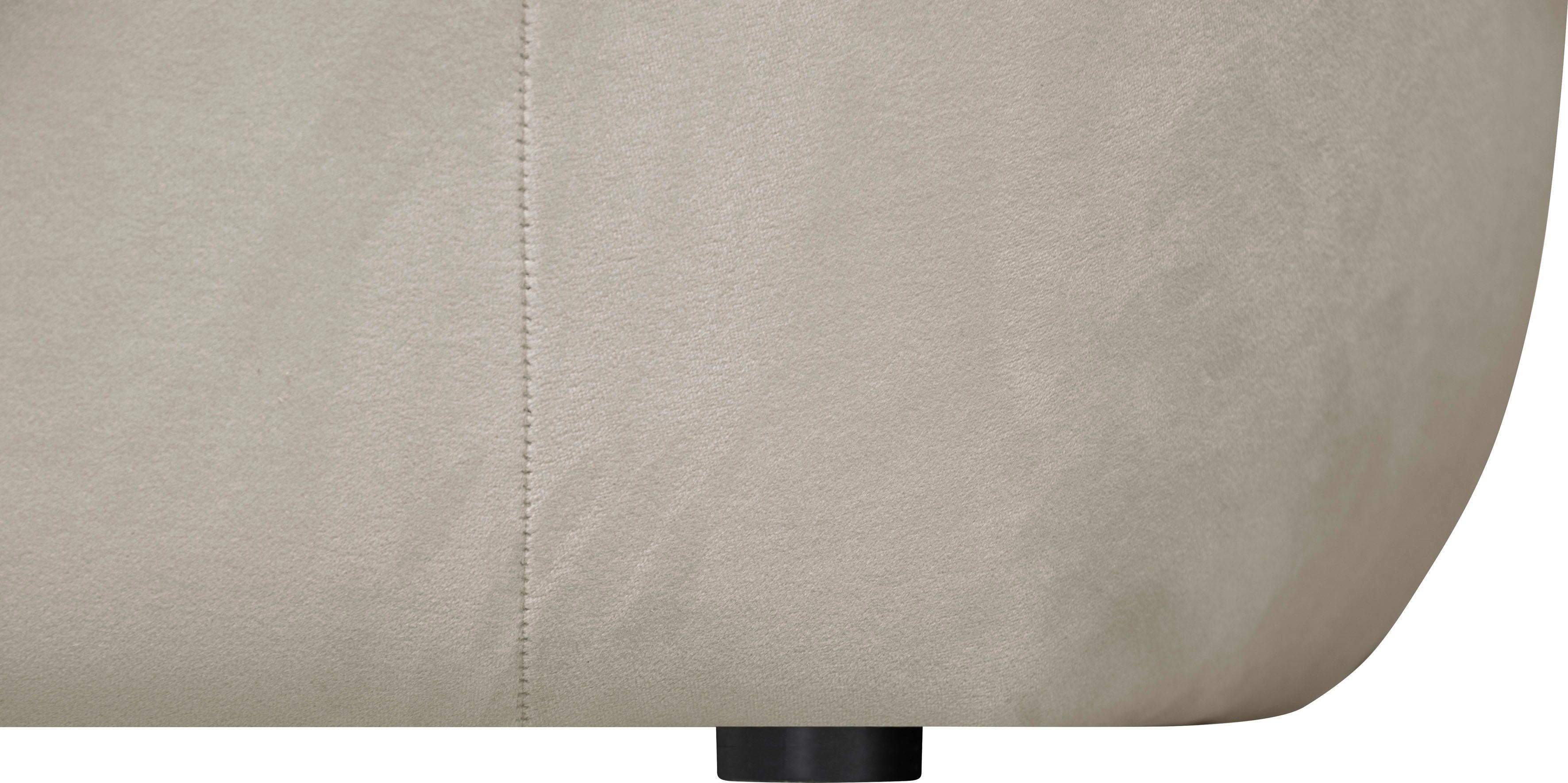 LeGer Home by Lena Gercke Hoekbank YANI, L-vorm, designbank, organische vorm, afmetingen B/D/H: 255/170/81 cm
