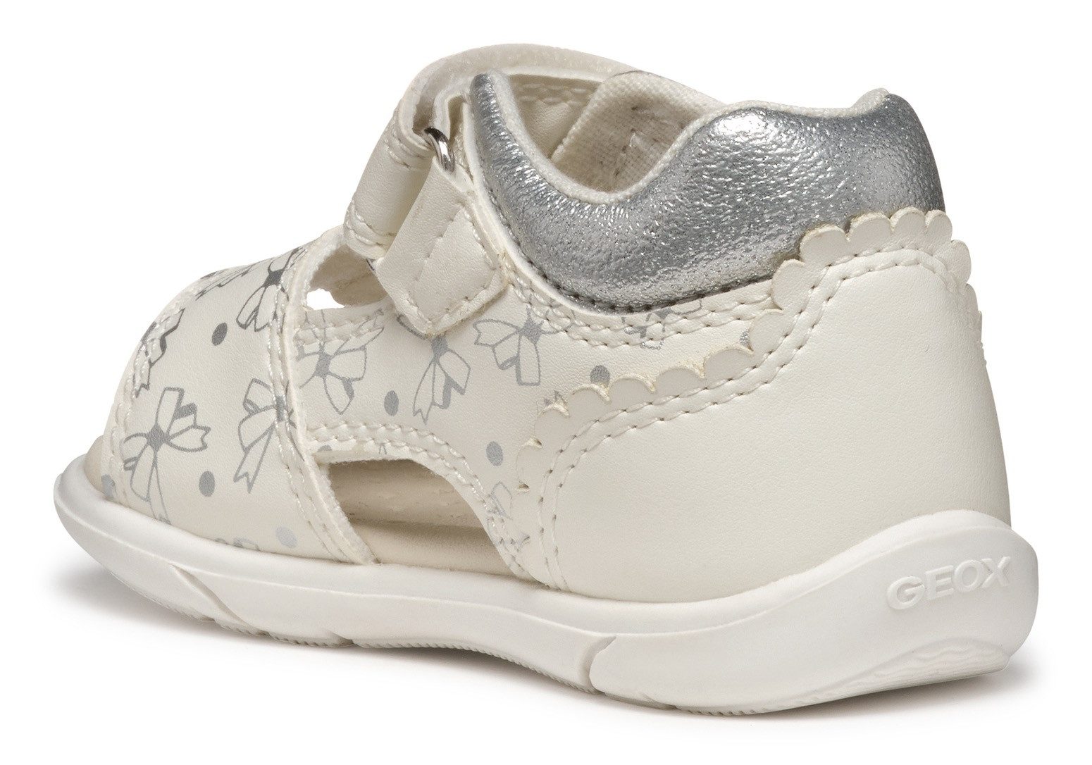 Geox Babyschoentjes B SANDAL ZAPITO GIRL , glitter sandaal, klittenbandschoen, babyschoen met metallic print