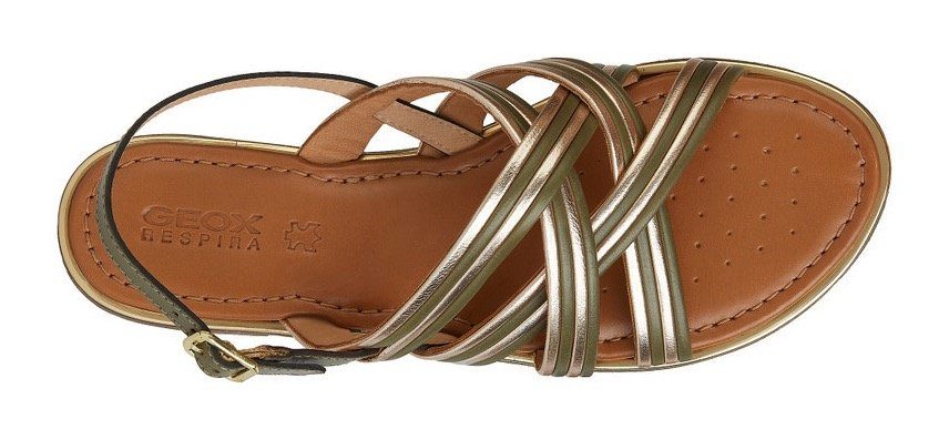 Geox Sandalen D SOZY PLUS G , zomerschoen, sandaal, blokhak, met verstelbare bandjes