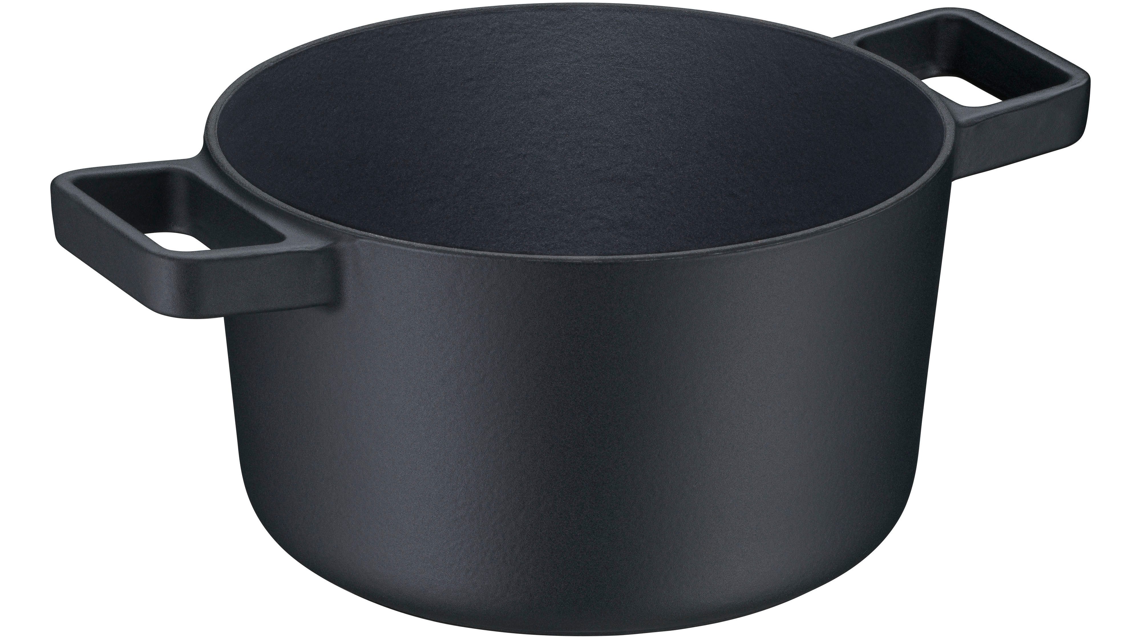 WMF Braadpan Flavour, Ø 24 cm 5,2 liter, gietijzeren kookgerei, deksel met condensatienoppen
