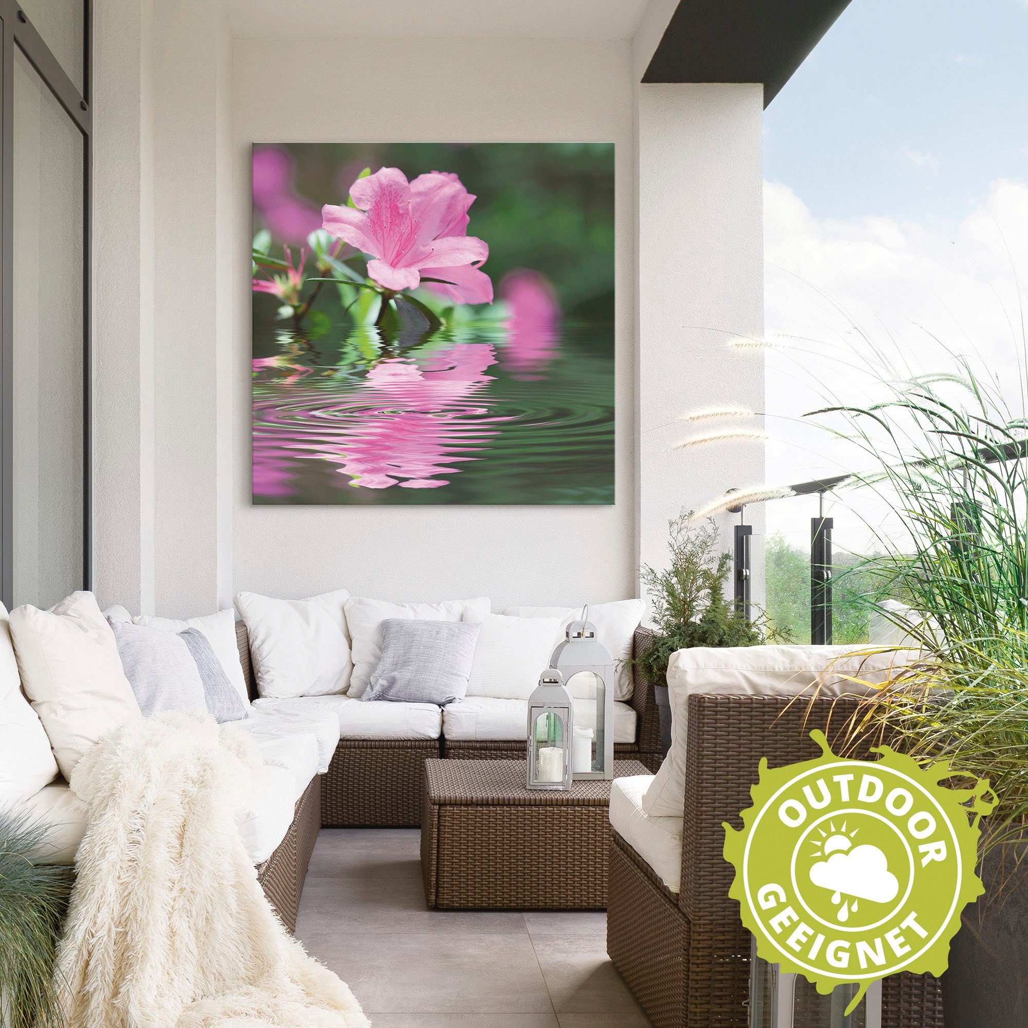Artland Artprint Azalee als artprint van aluminium, artprint voor buiten, artprint op linnen in verschillende maten