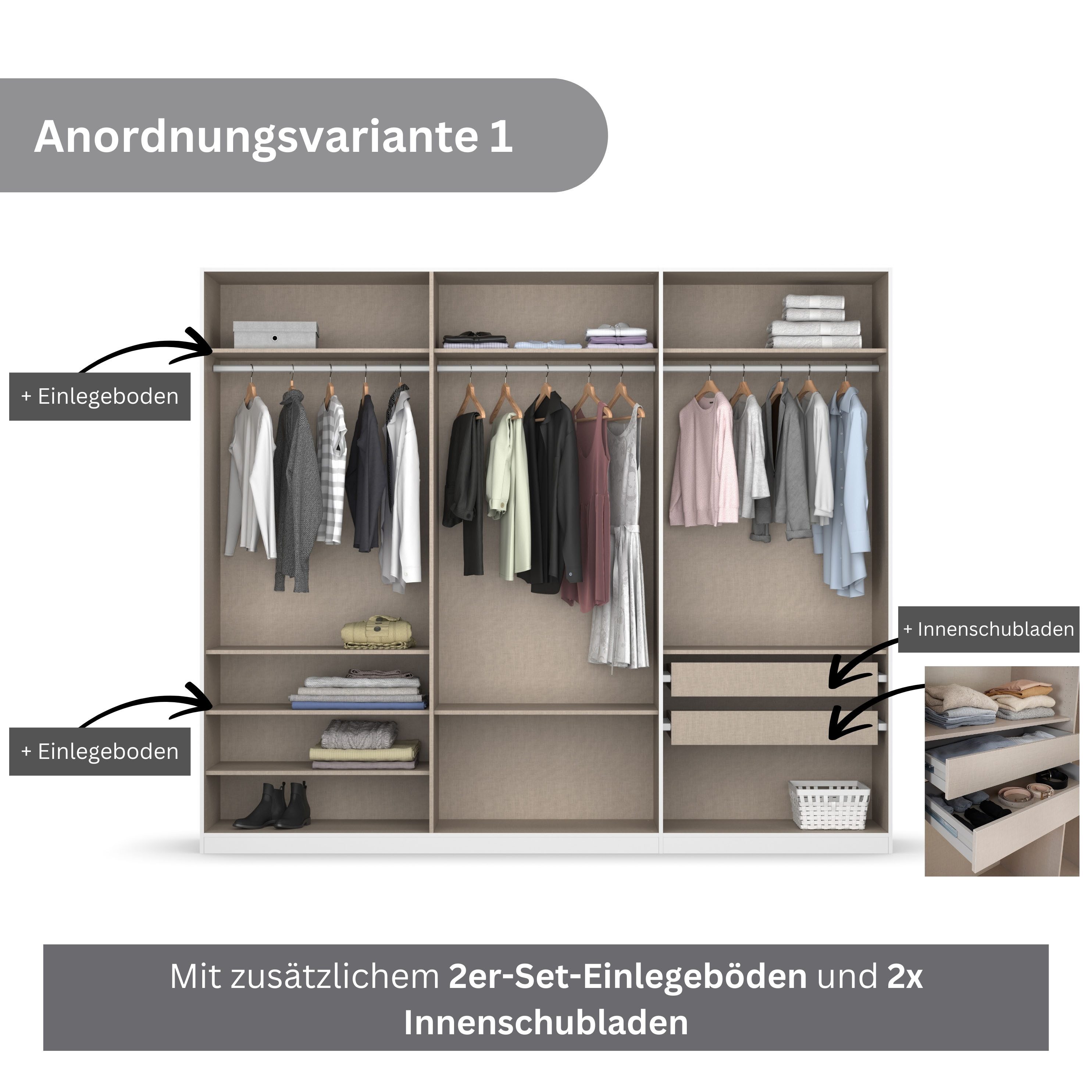rauch Draaideurkast Kledingkast kast garderobe KOLUNA met hoogwaardige glasfront