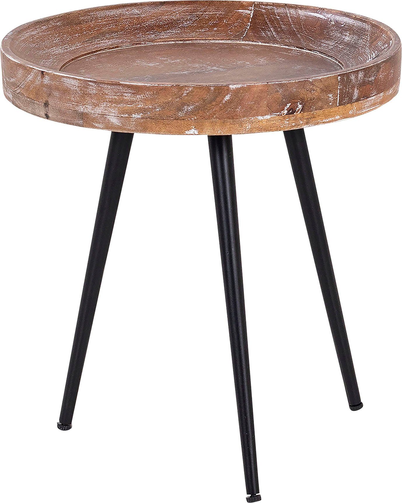 byLIVING Bijzettafel AVA Massief rond tafelblad, diameter 38 of 45 cm