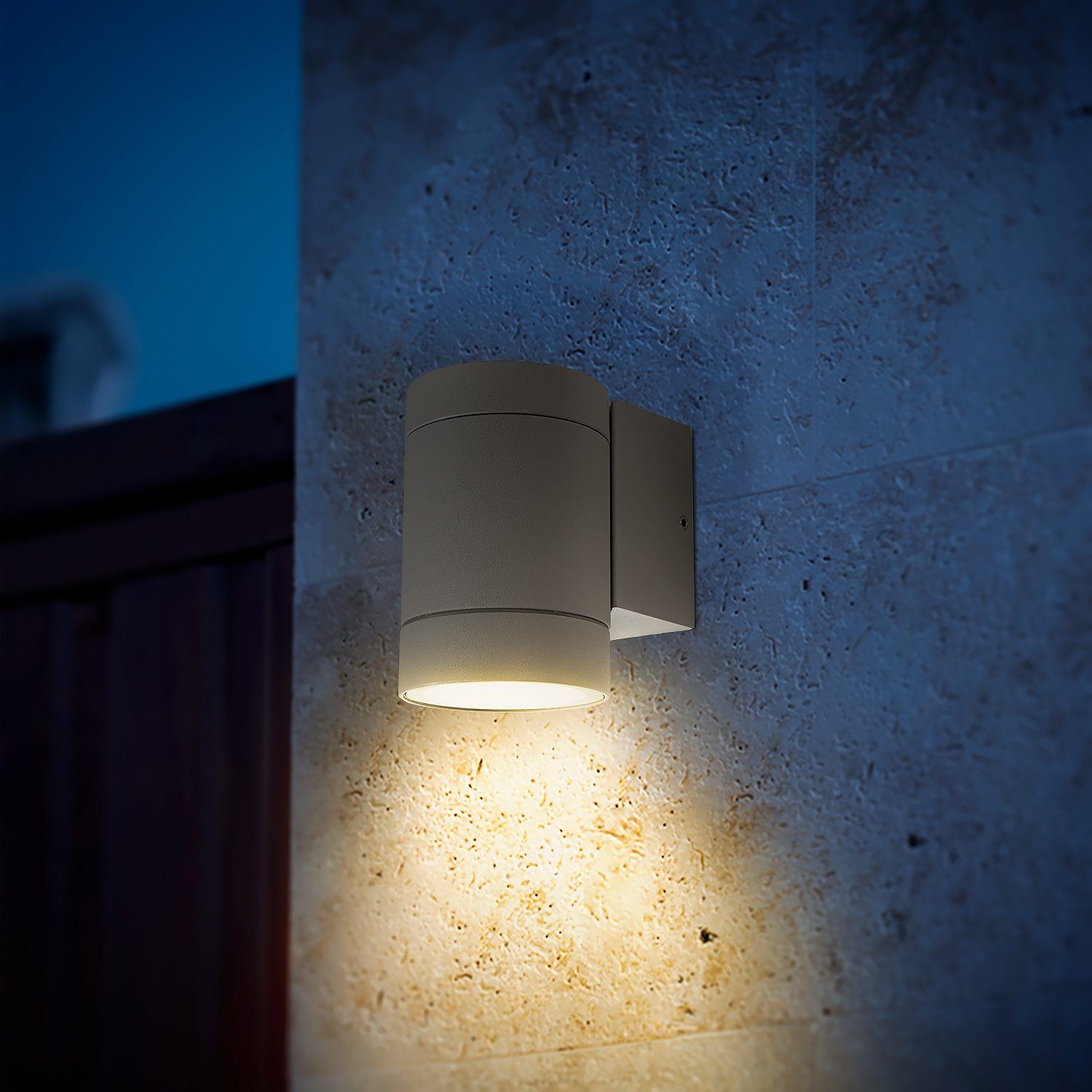 Paco Home Wandlamp LUSIWA In & outdoor GU10 buitenlamp tuin huiswand ingang aluminium IP54