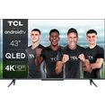 tcl qled-tv 43c722, 108 cm - 43 ", 4k ultra hd, smart tv - android tv zwart
