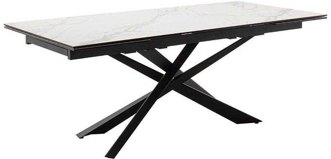 MCA furniture Eettafel TESERO uitschuifbare tafel 200-300 cm Keramiek, metaal, marmer-look, uittrekbaar, belastbaar tot 100 kg, 10-12 personen