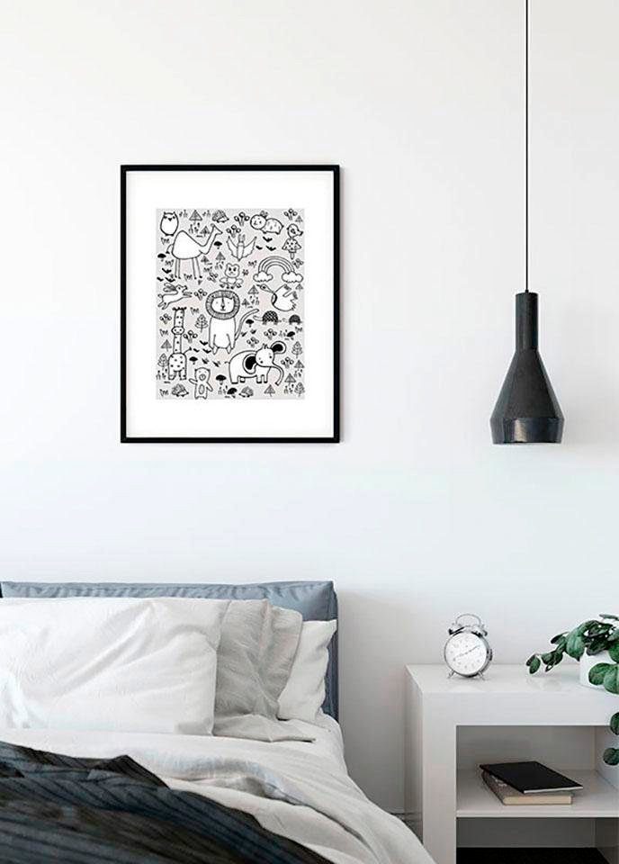 Komar Wanddecoratie Scribble park Wanddecoratie - zonder lijst (1 stuk)